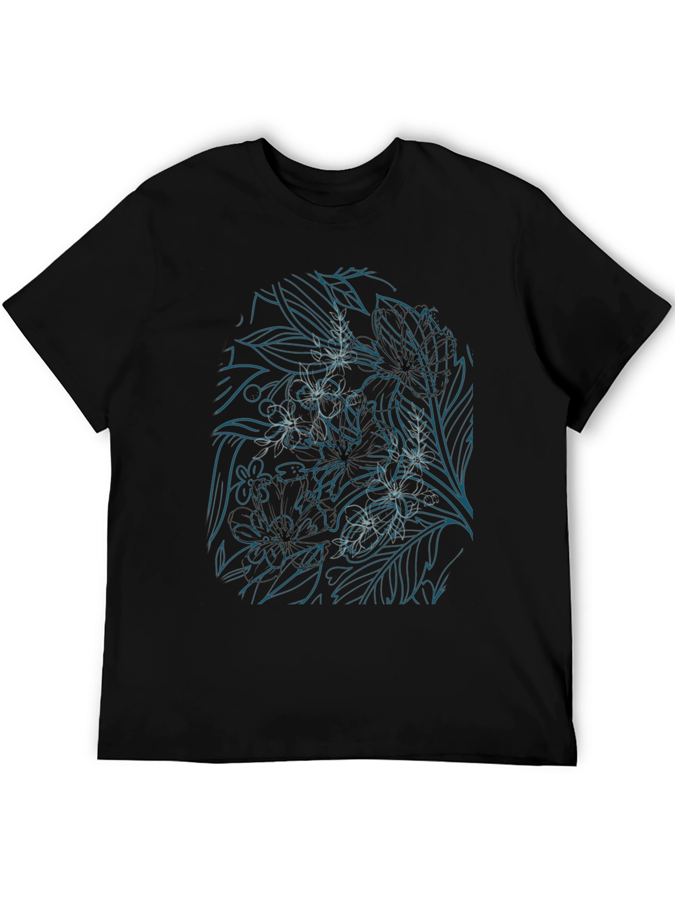 Floral Line Art T-Shirt