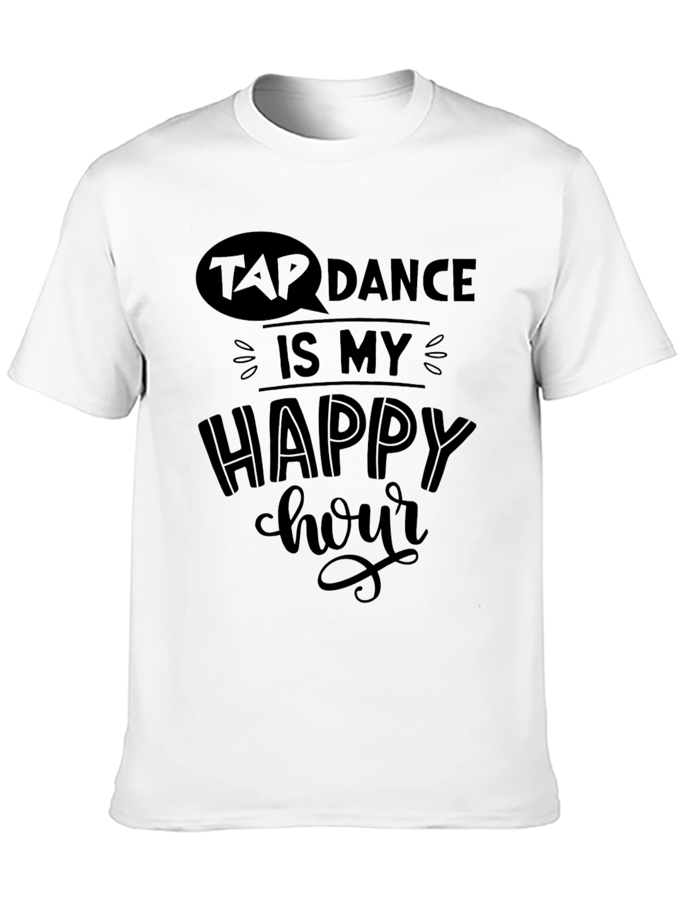 Tap Dance Happy Hour Black Graphic Tee