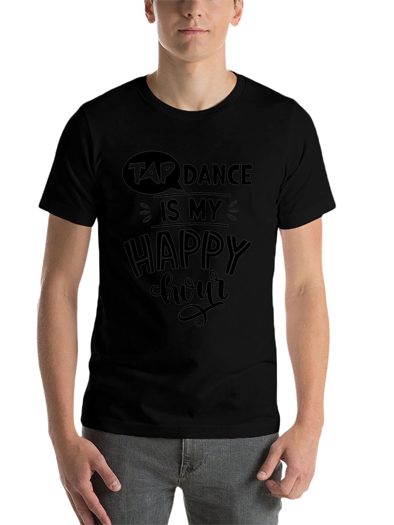 Tap Dance Happy Hour Black Graphic Tee