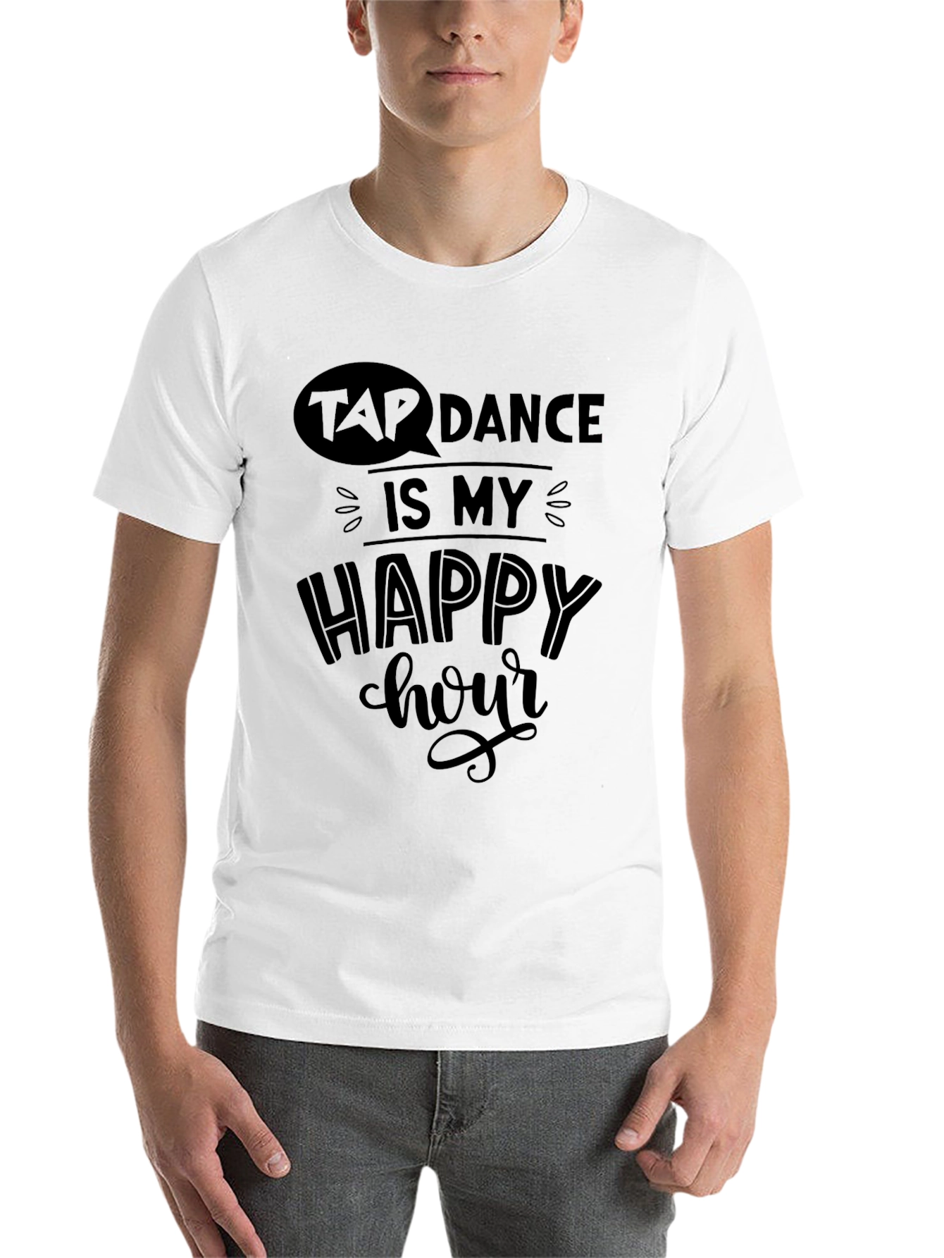 Tap Dance Happy Hour Black Graphic Tee