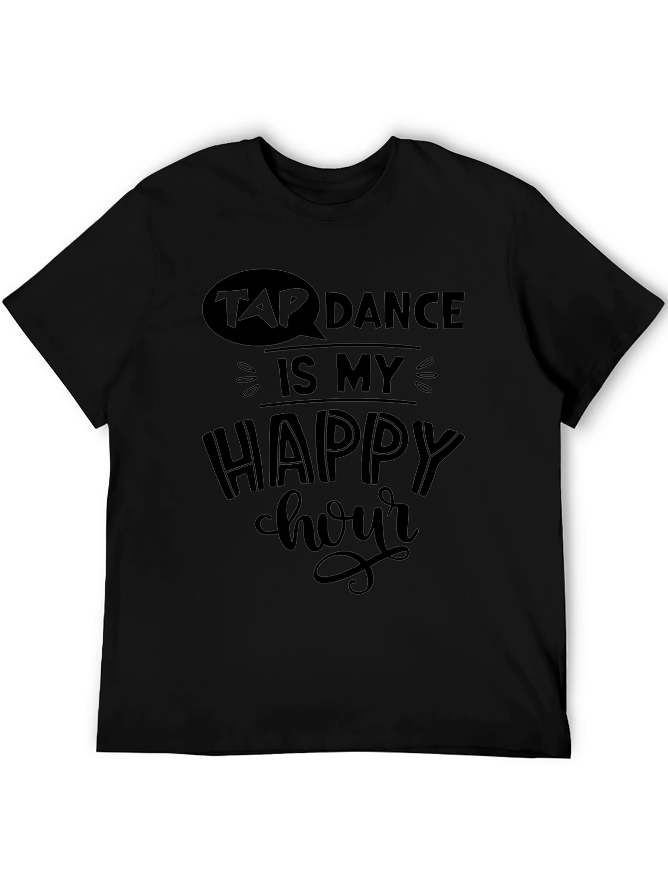 Tap Dance Happy Hour Black Graphic Tee