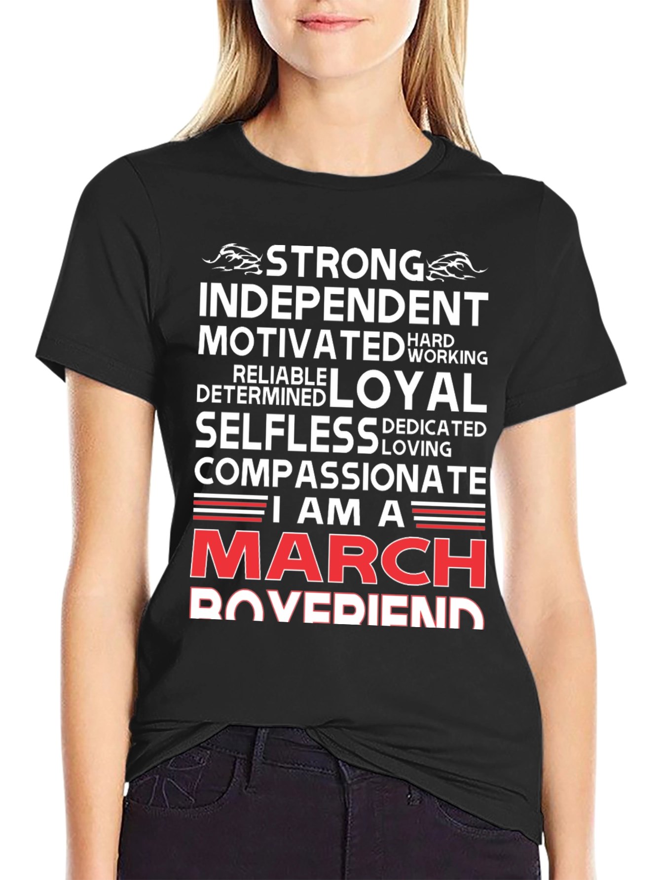 Strong March Boyfriend T-Shirt