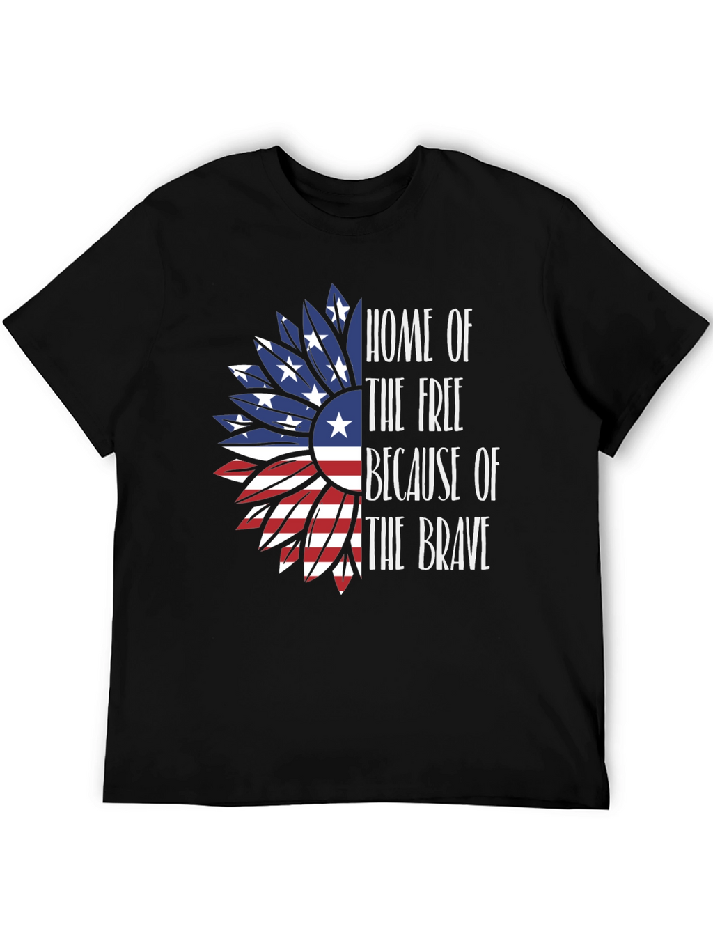 Patriotic Sunflower Graphic T-Shirt