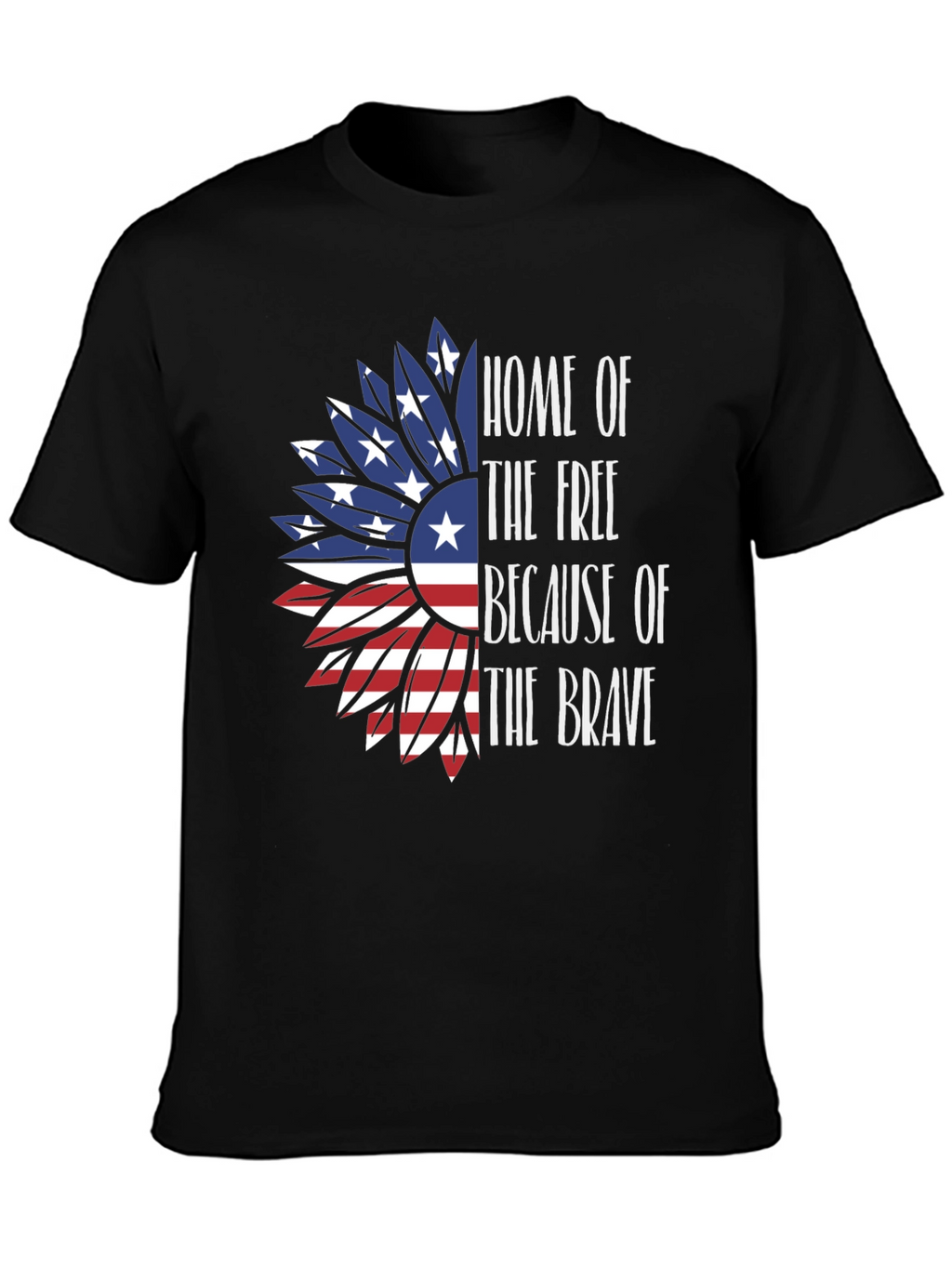 Patriotic Sunflower Graphic T-Shirt