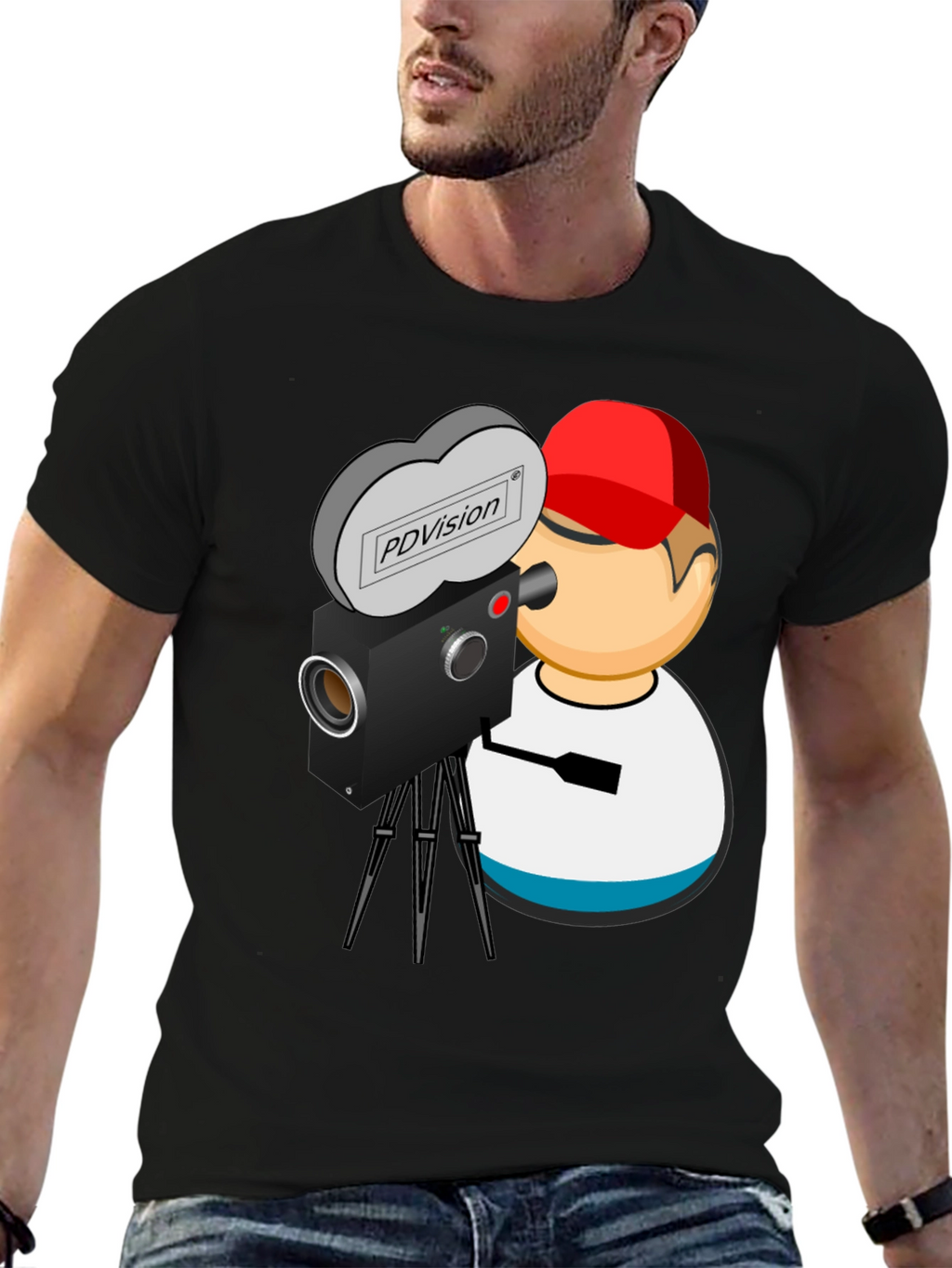 Retro Camera Graphic Tee - PDVision Director Shirt