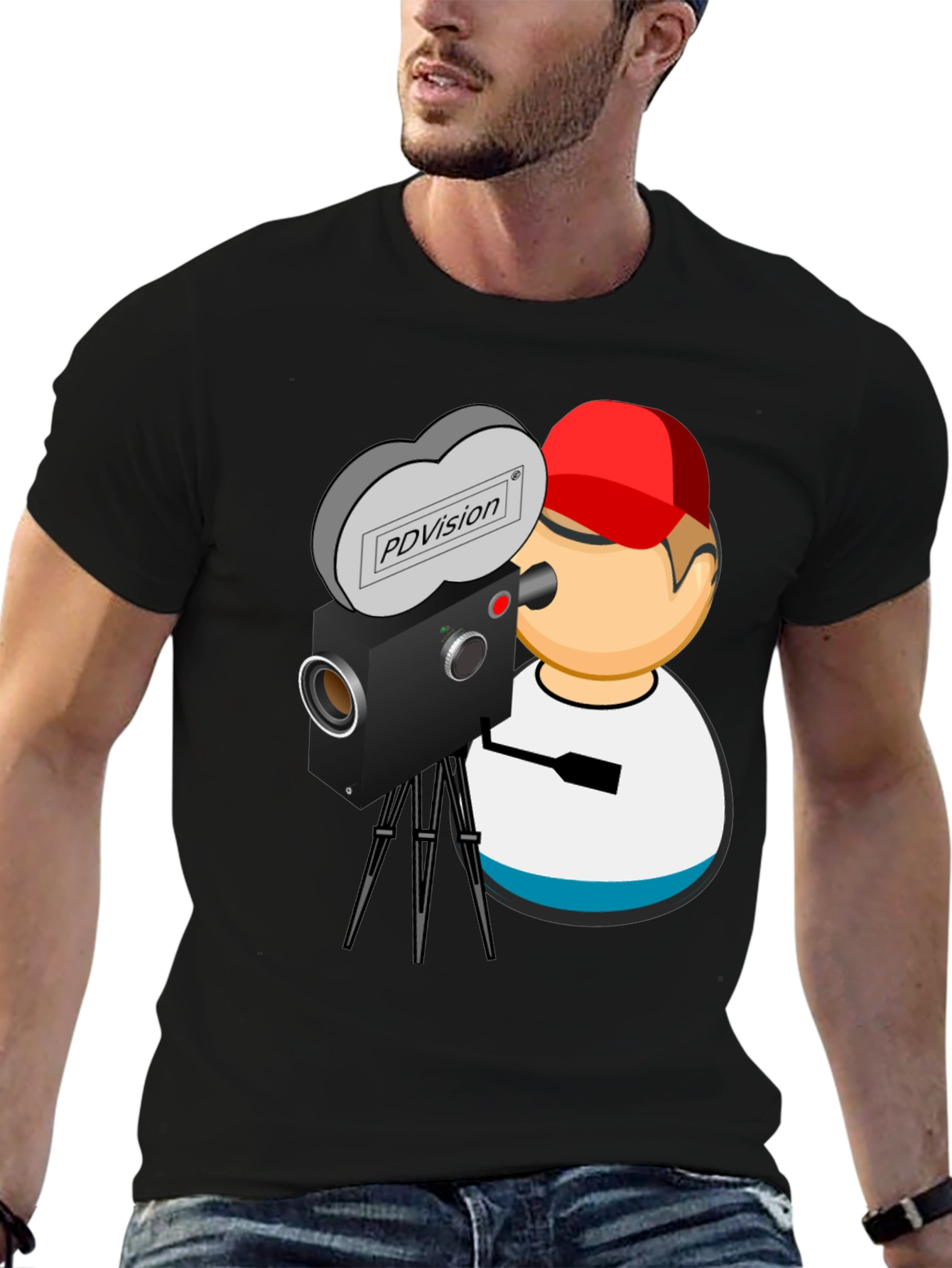 Retro Camera Graphic Tee - PDVision Director Shirt