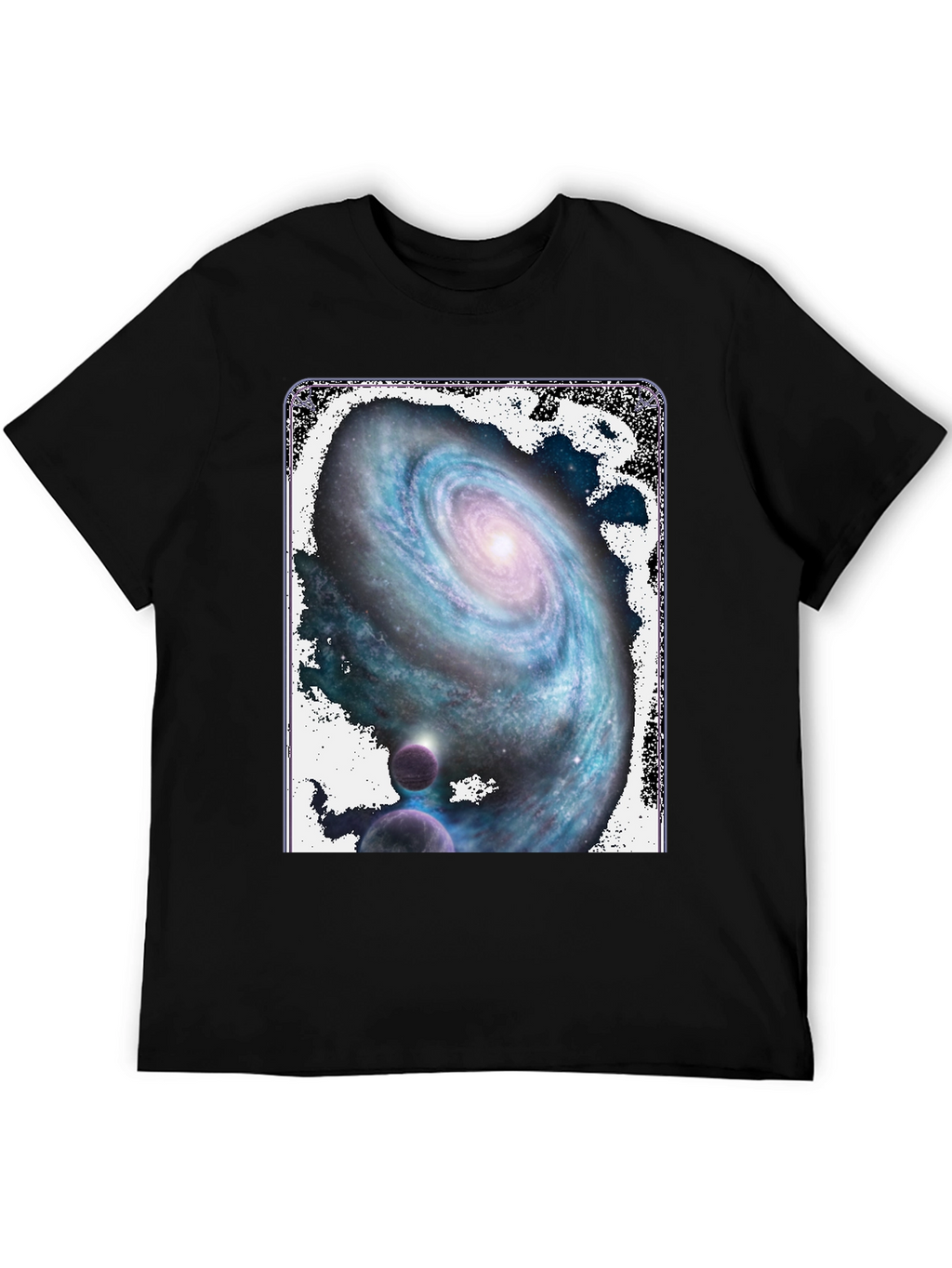 Galaxy Print Black T-Shirt