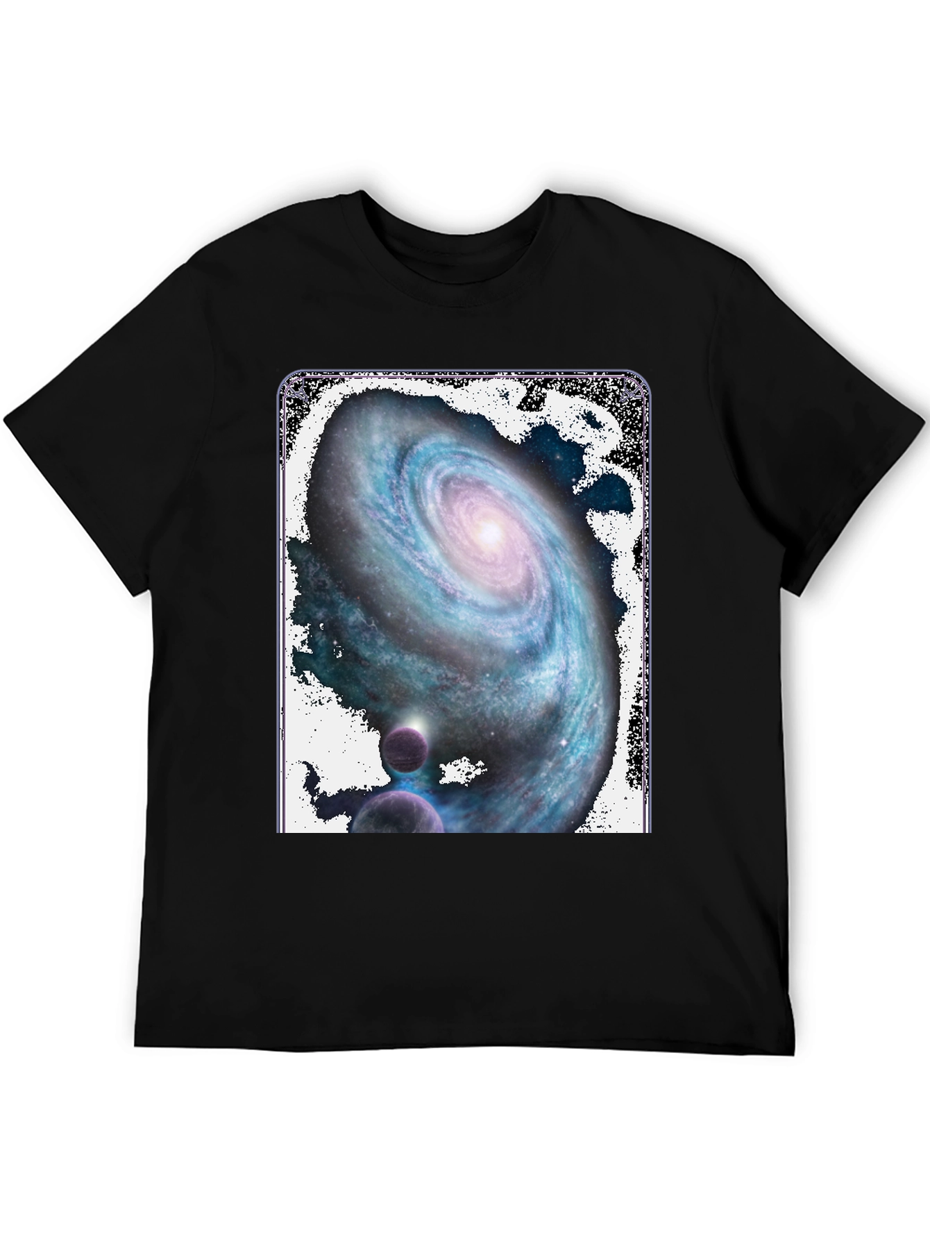 Galaxy Print Black T-Shirt
