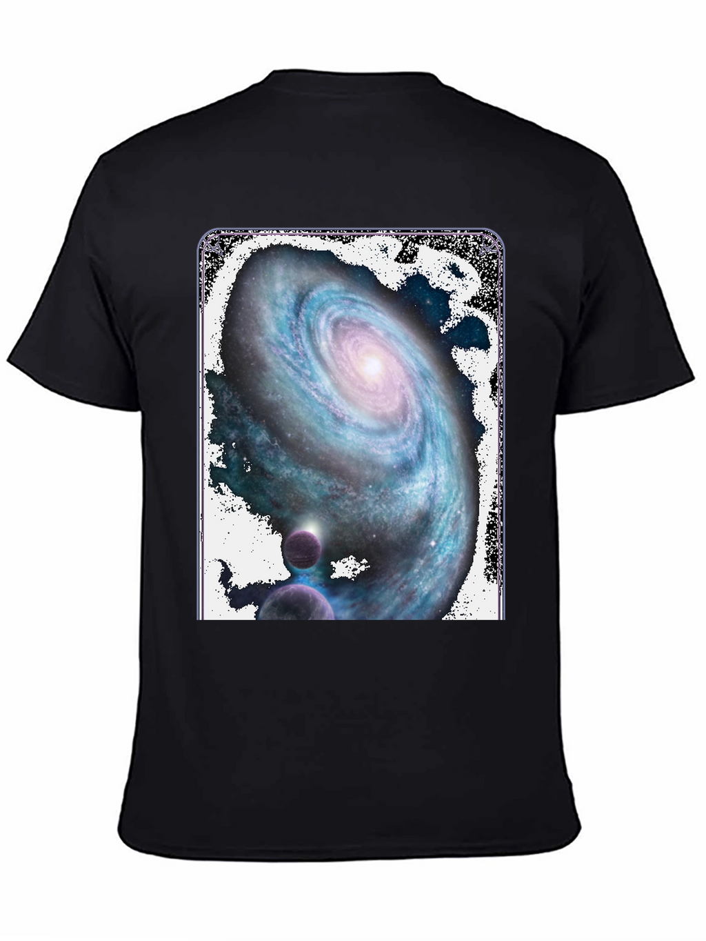 Galaxy Print Black T-Shirt