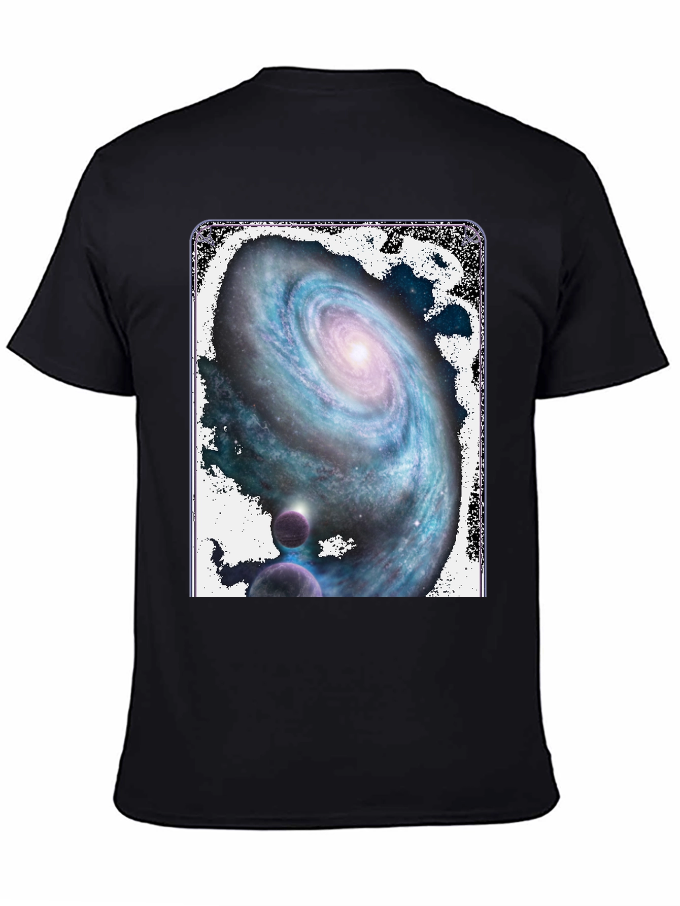 Galaxy Print Black T-Shirt