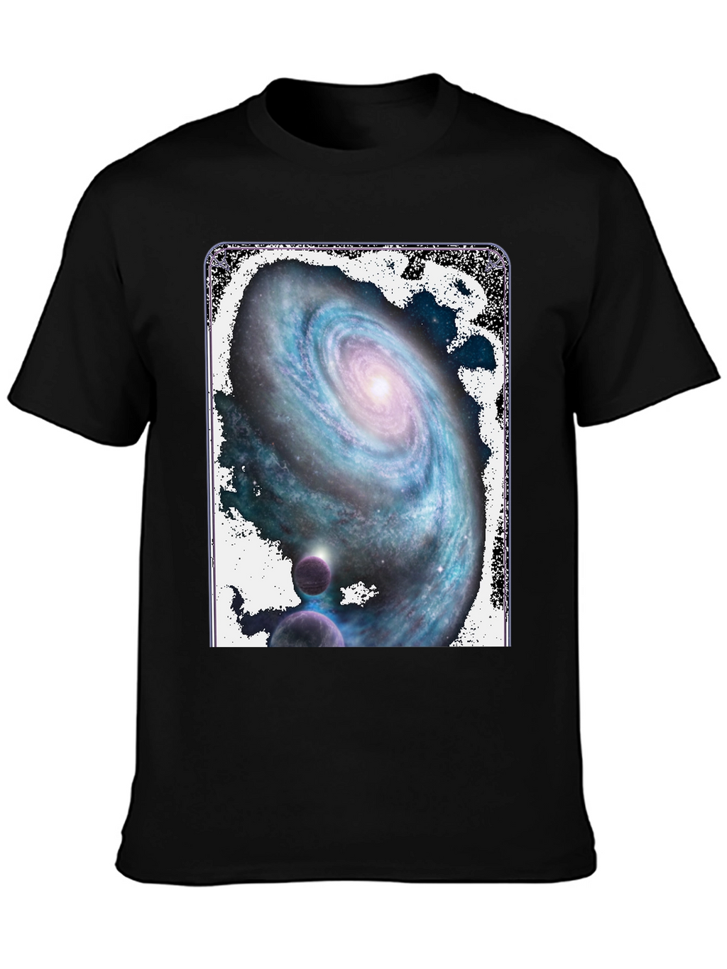 Galaxy Print Black T-Shirt