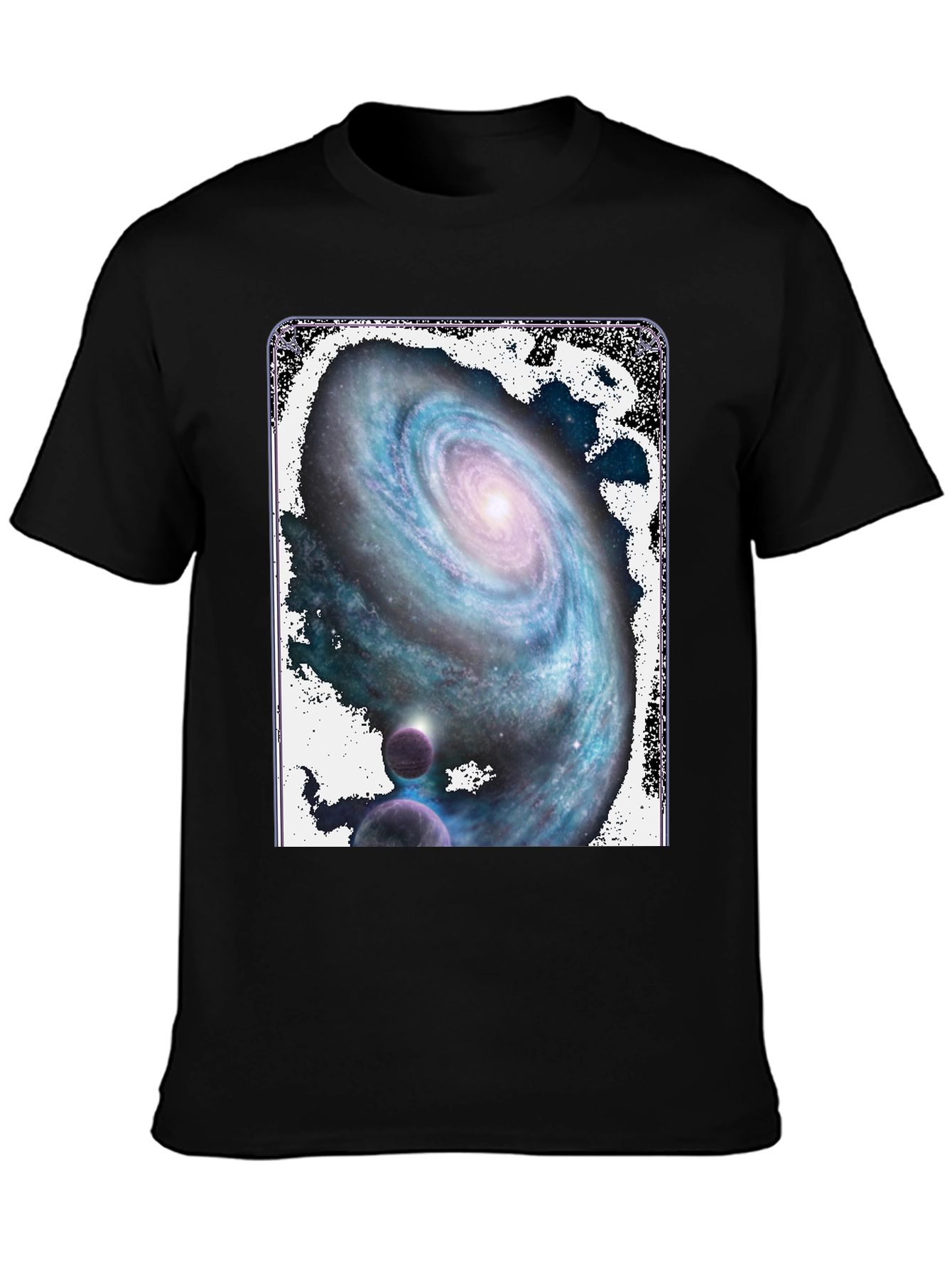 Galaxy Print Black T-Shirt