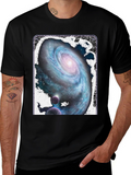 Galaxy Print Black T-Shirt