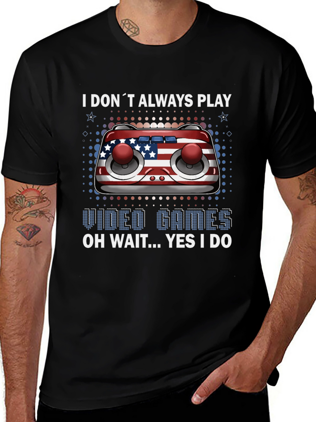 Patriotic Gamer T-Shirt - Video Game Lover Tee