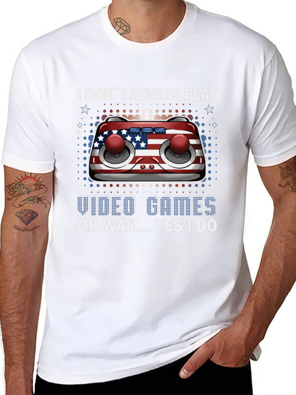 Patriotic Gamer T-Shirt - Video Game Lover Tee