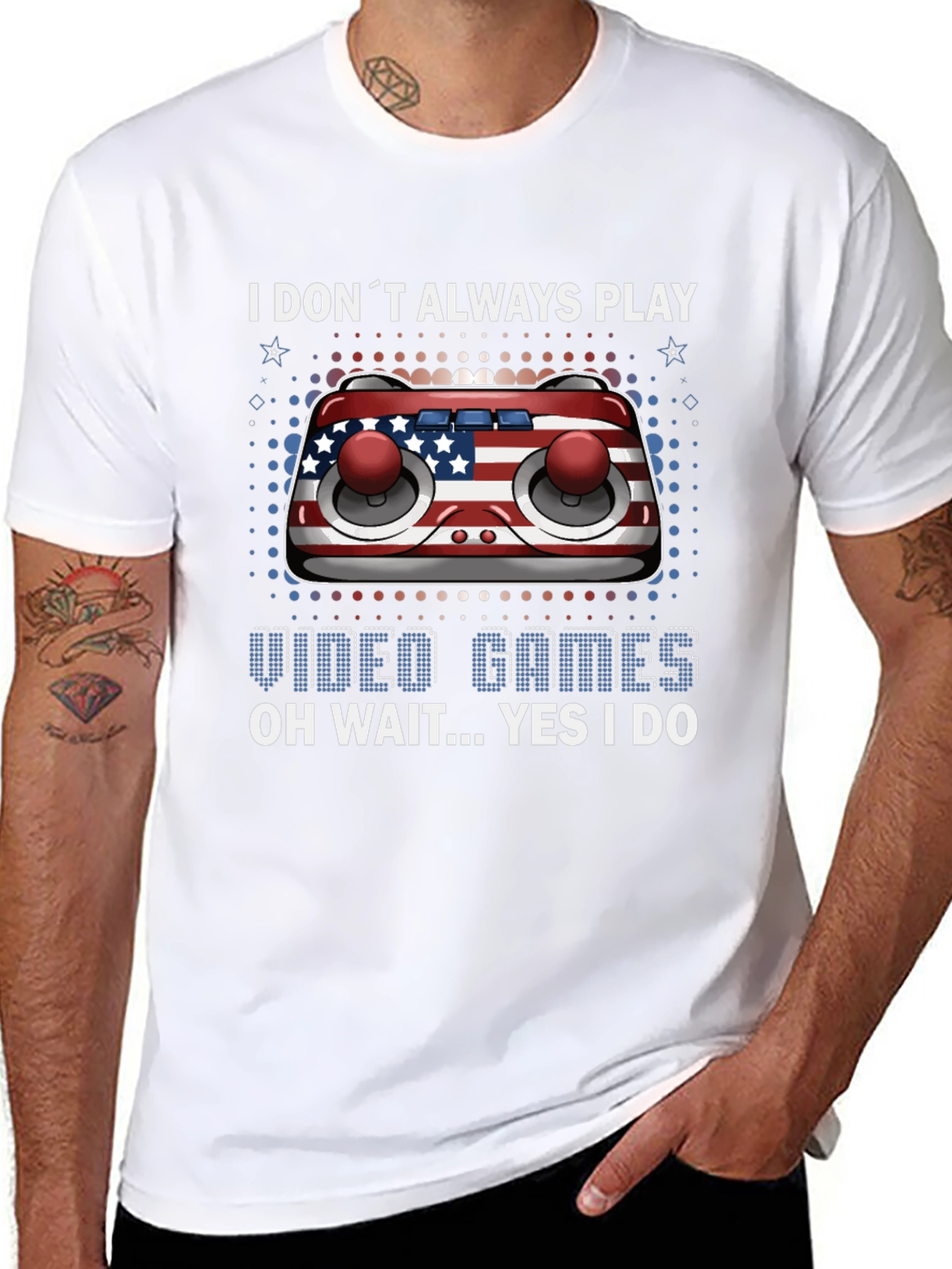 Patriotic Gamer T-Shirt - Video Game Lover Tee