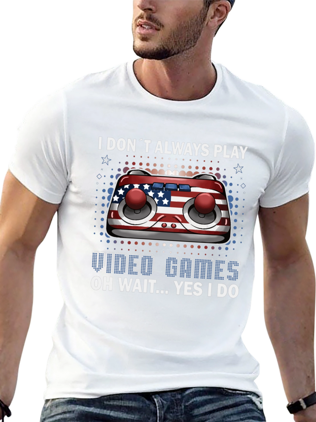 Patriotic Gamer T-Shirt - Video Game Lover Tee