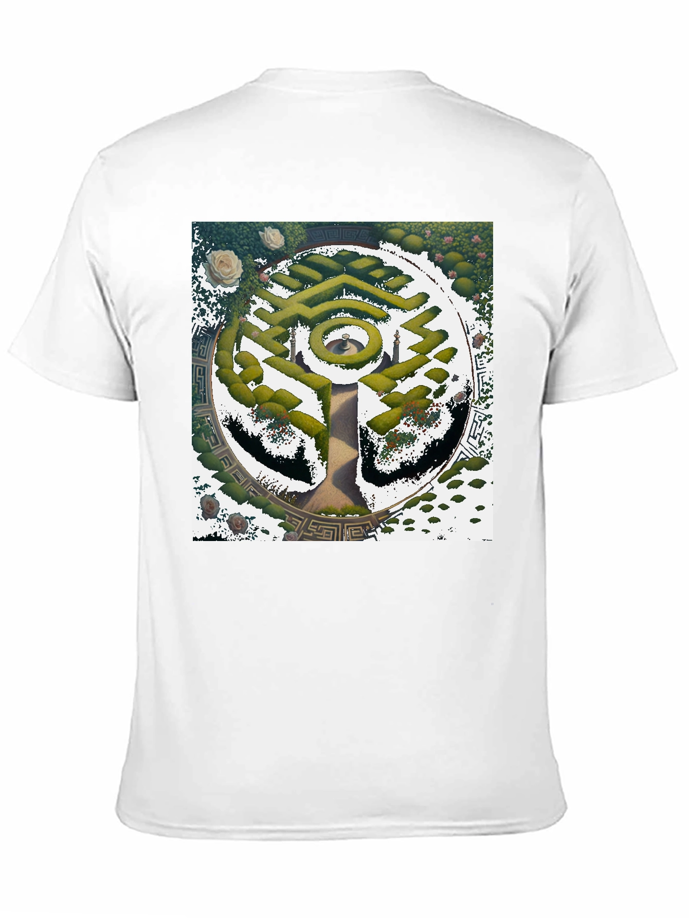 Maze Garden Graphic Tee - Stylish Nature Design