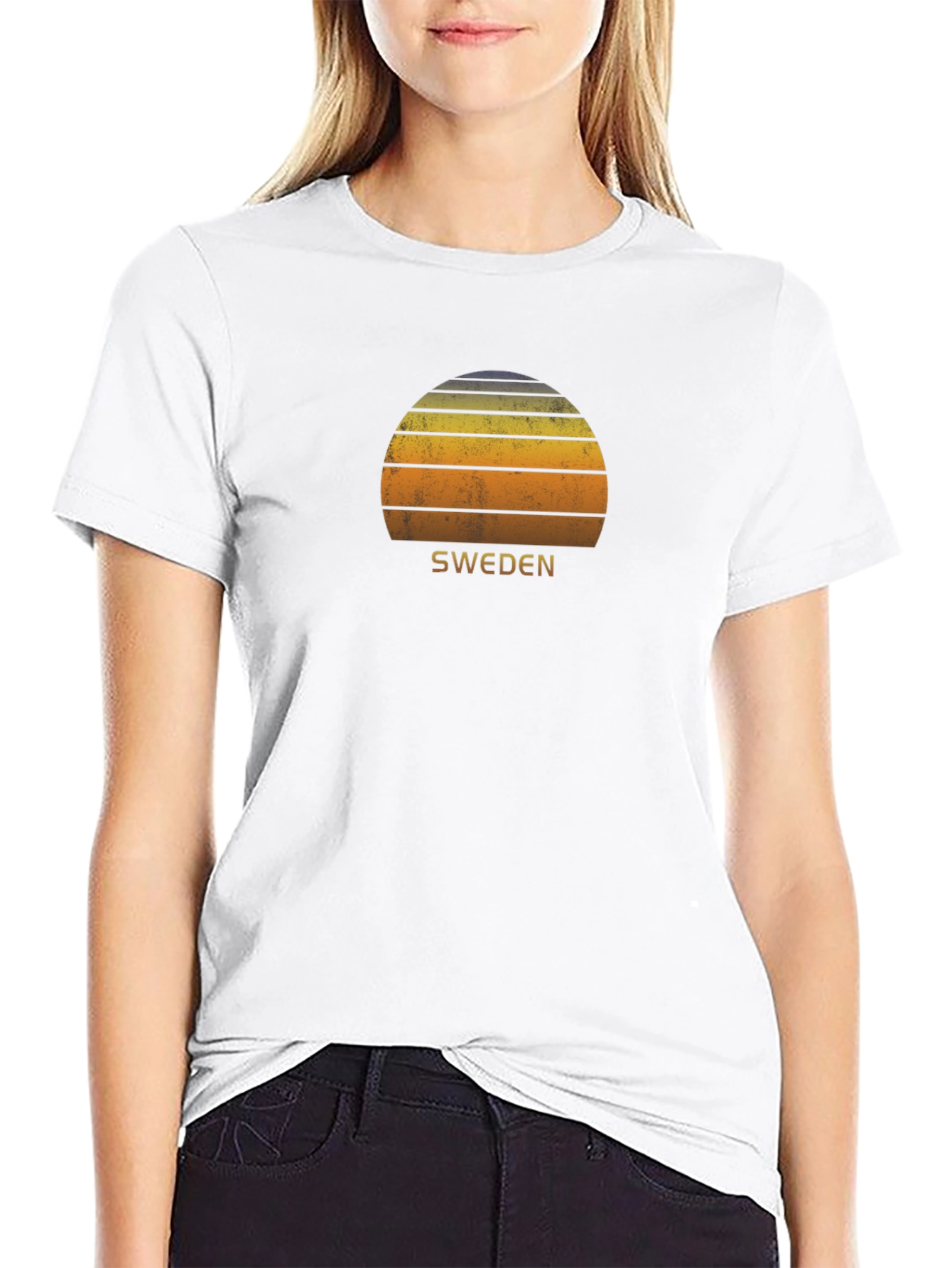 Sweden Sunset Graphic Tee - Retro Style