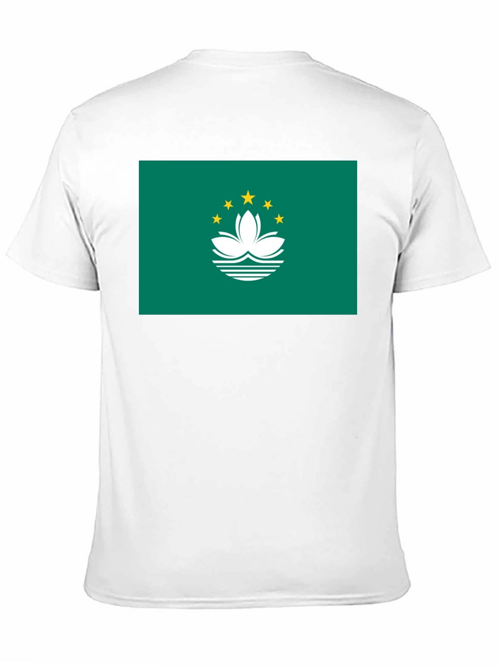 Macau Flag Graphic Tee - Black Cotton T-Shirt