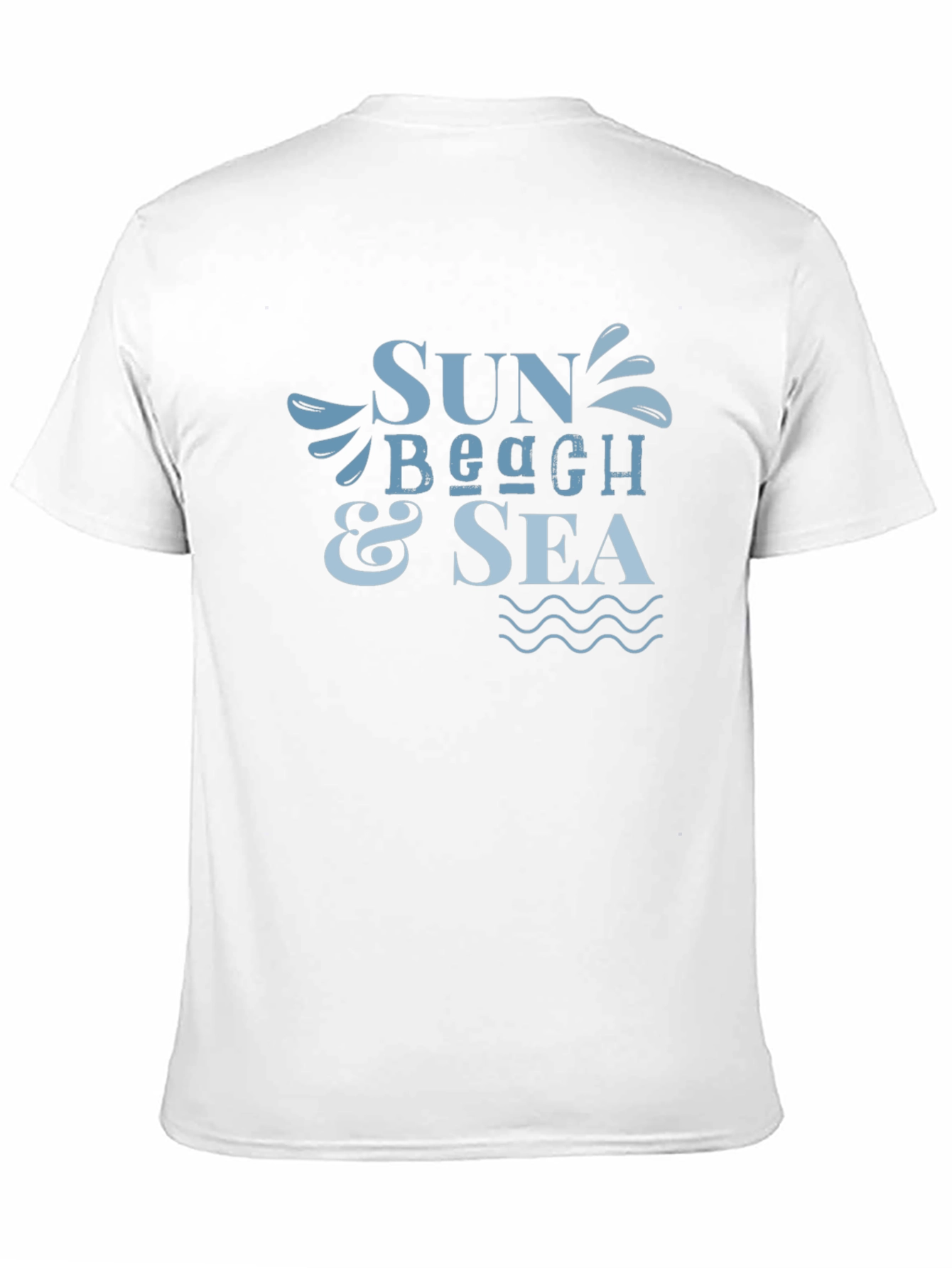 Sun Beach & Sea Graphic Black T-Shirt