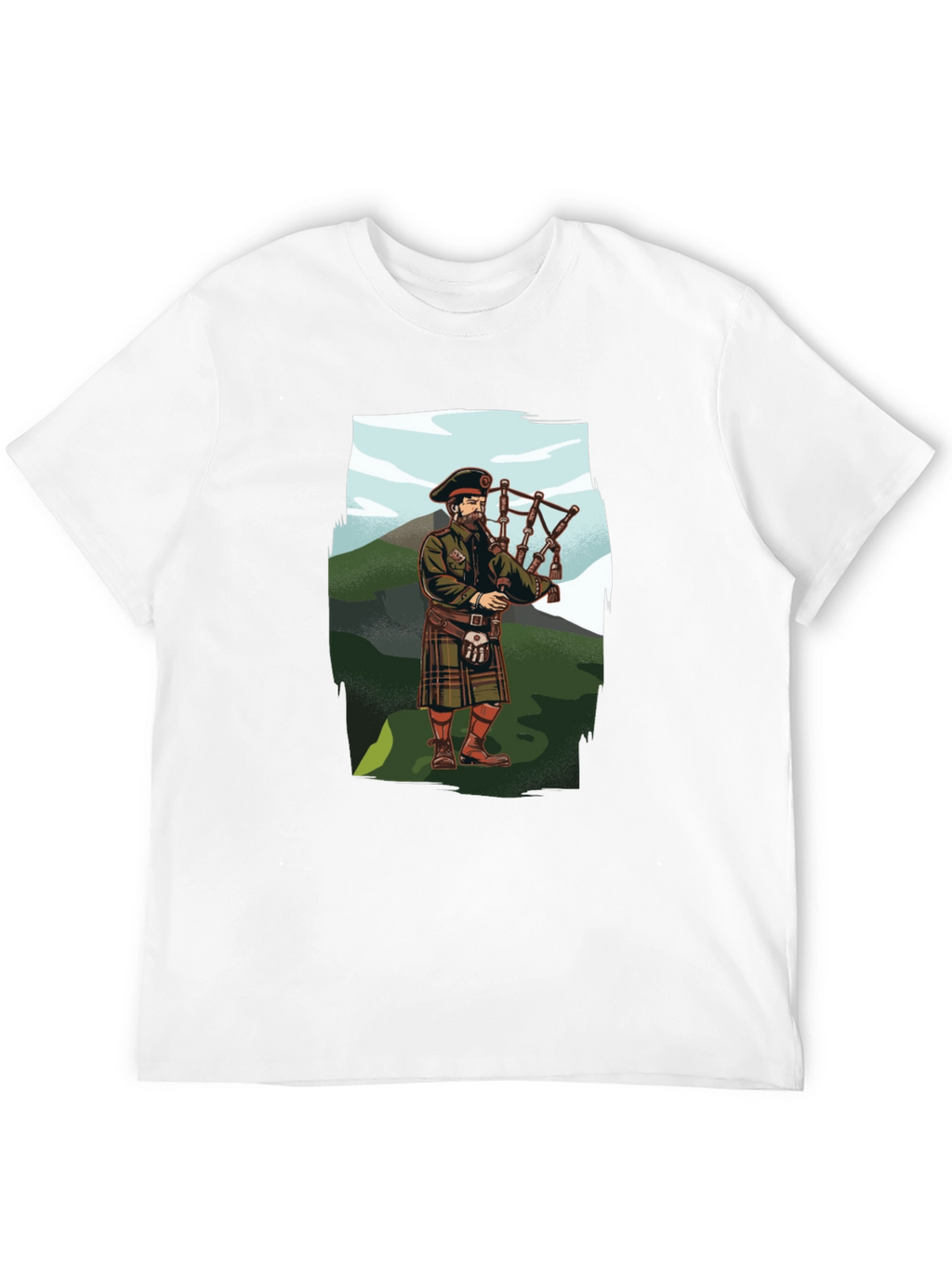 Bagpiper Graphic Tee - Scottish Pride