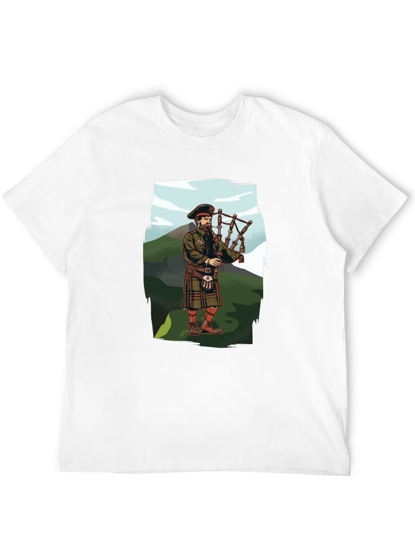 Bagpiper Graphic Tee - Scottish Pride