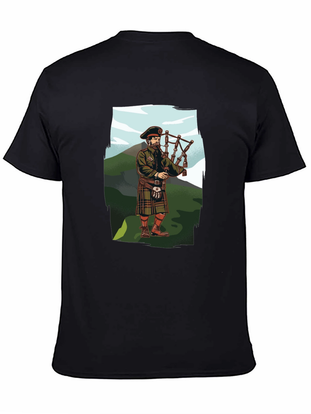 Bagpiper Graphic Tee - Scottish Pride