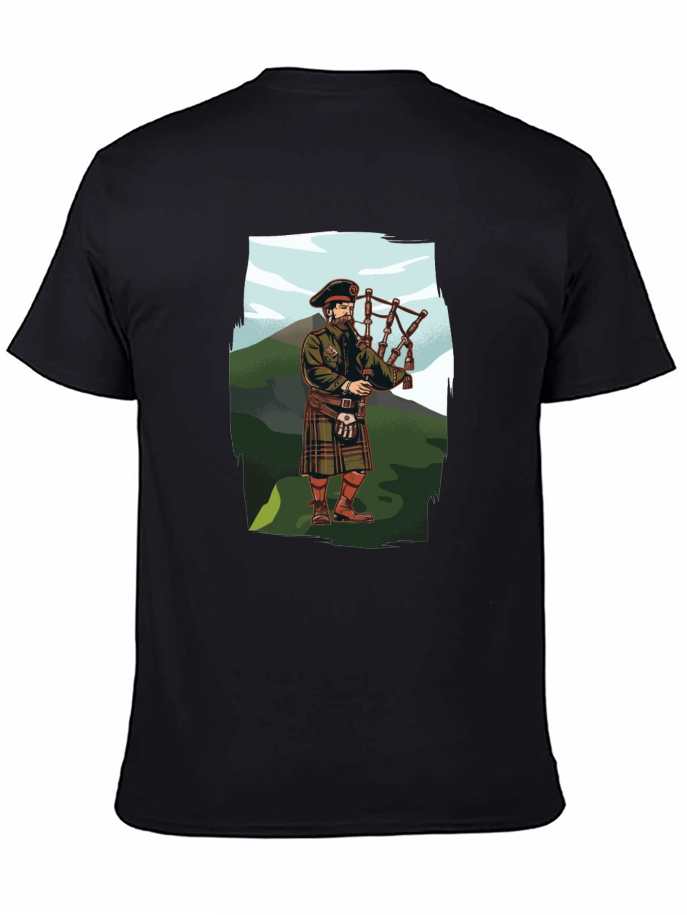 Bagpiper Graphic Tee - Scottish Pride