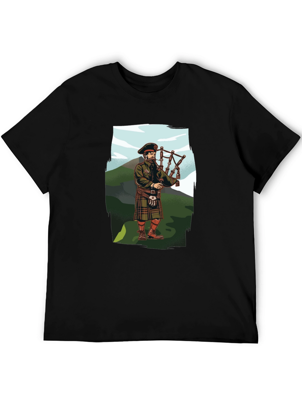 Bagpiper Graphic Tee - Scottish Pride