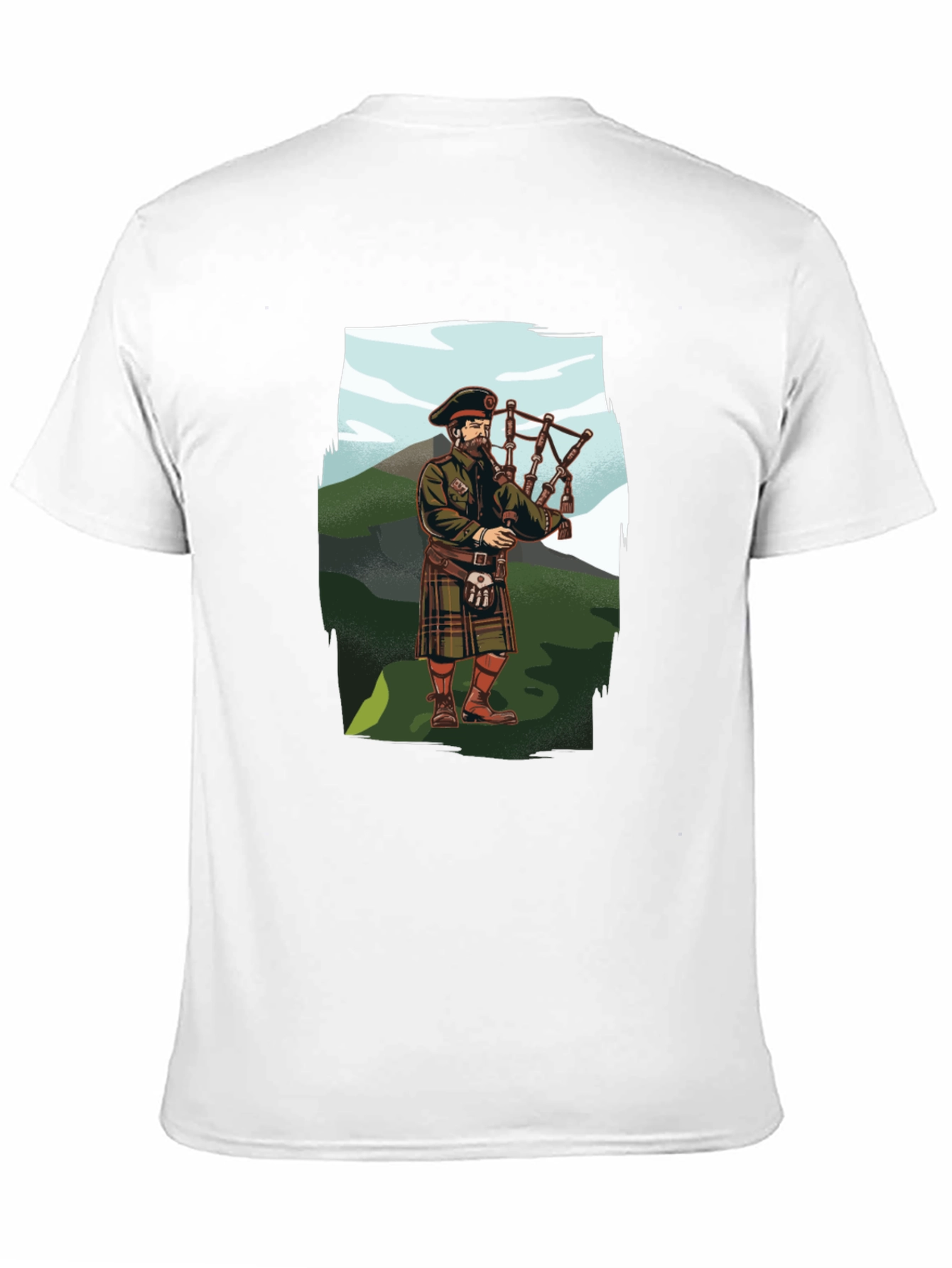 Bagpiper Graphic Tee - Scottish Pride