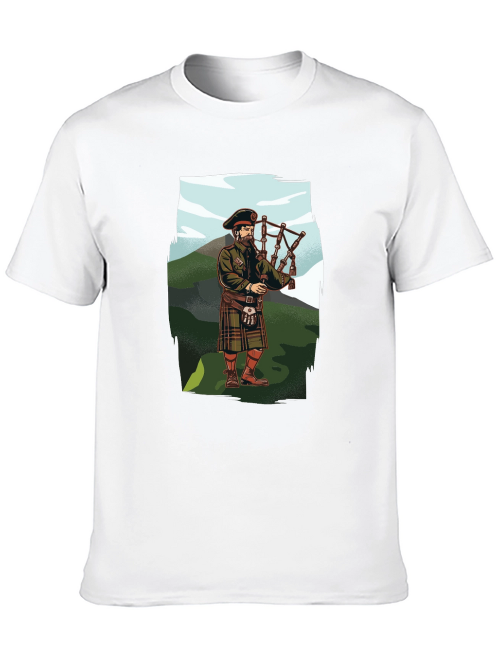 Bagpiper Graphic Tee - Scottish Pride