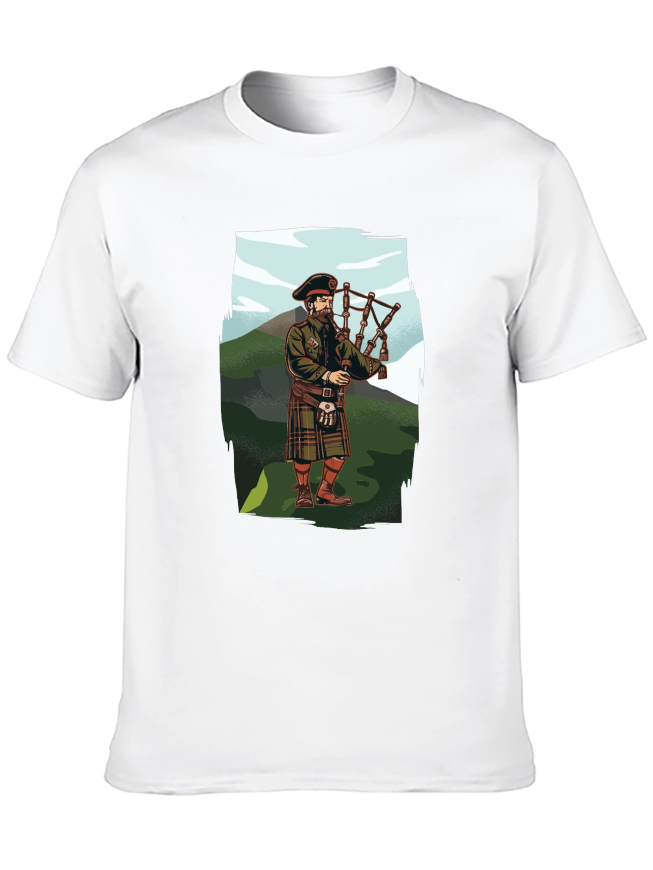 Bagpiper Graphic Tee - Scottish Pride