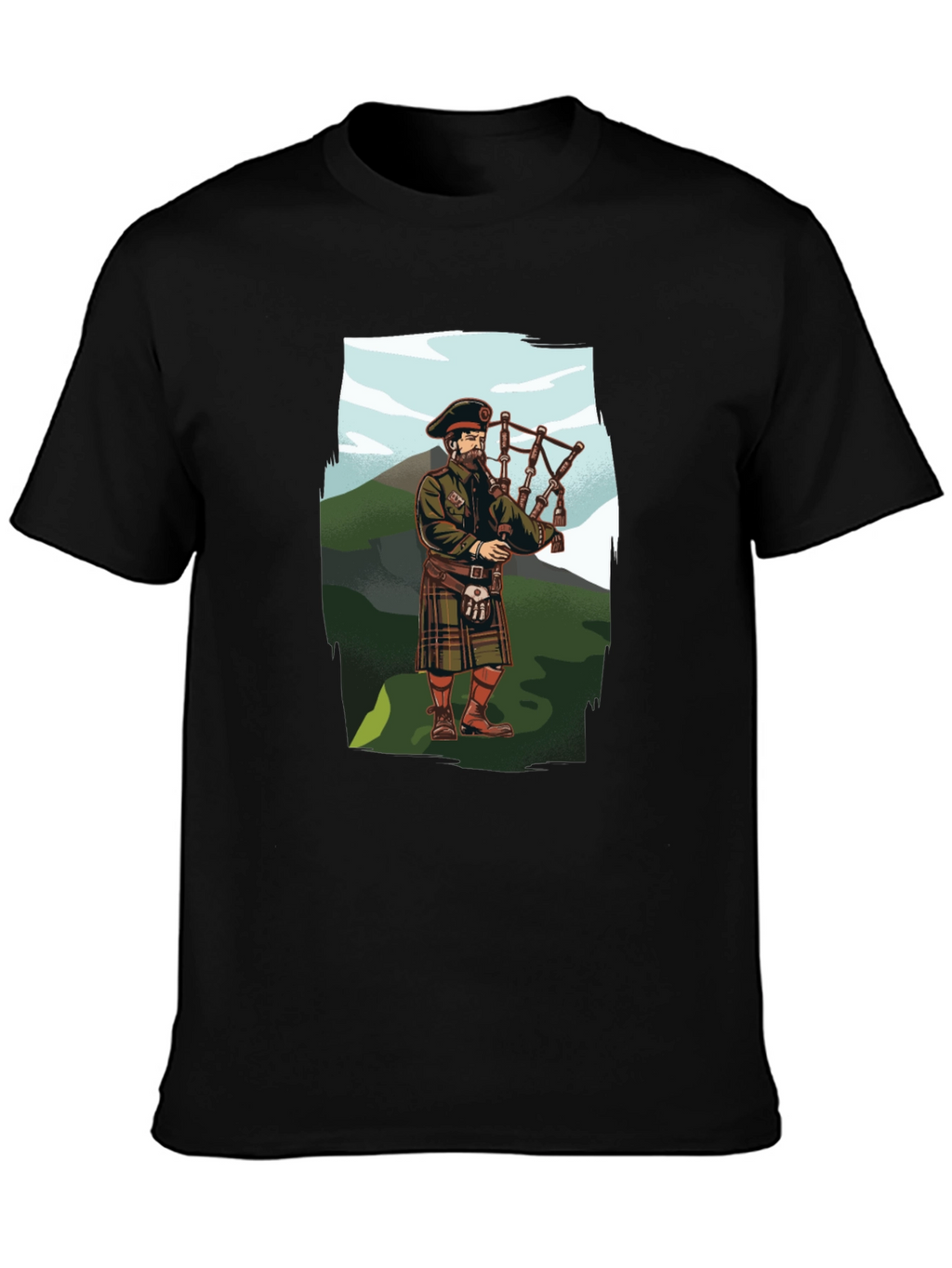 Bagpiper Graphic Tee - Scottish Pride