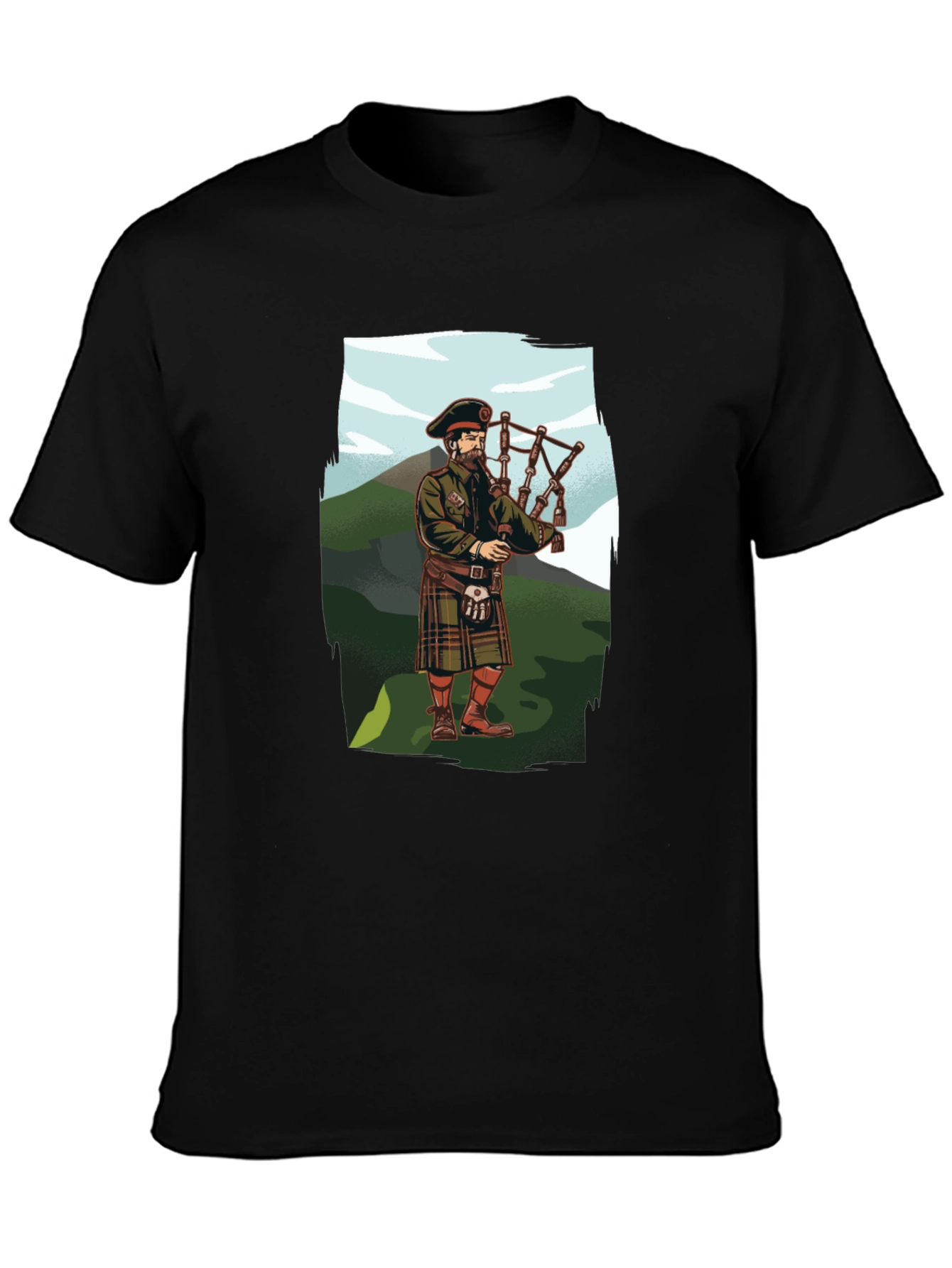 Bagpiper Graphic Tee - Scottish Pride