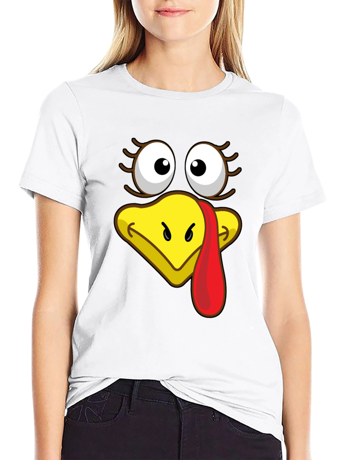 Turkey Face Graphic T-Shirt - Thanksgiving Apparel