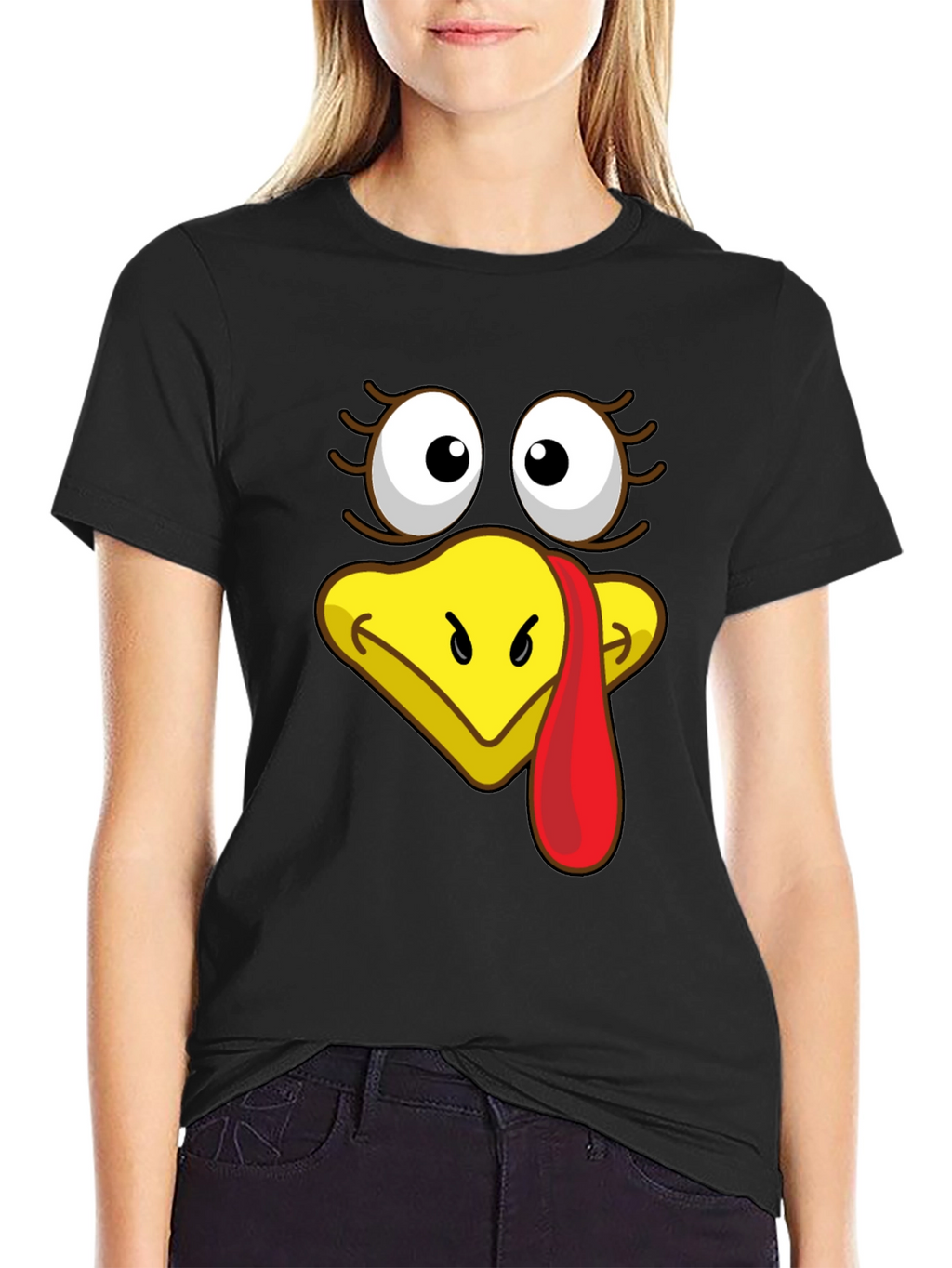 Turkey Face Graphic T-Shirt - Thanksgiving Apparel