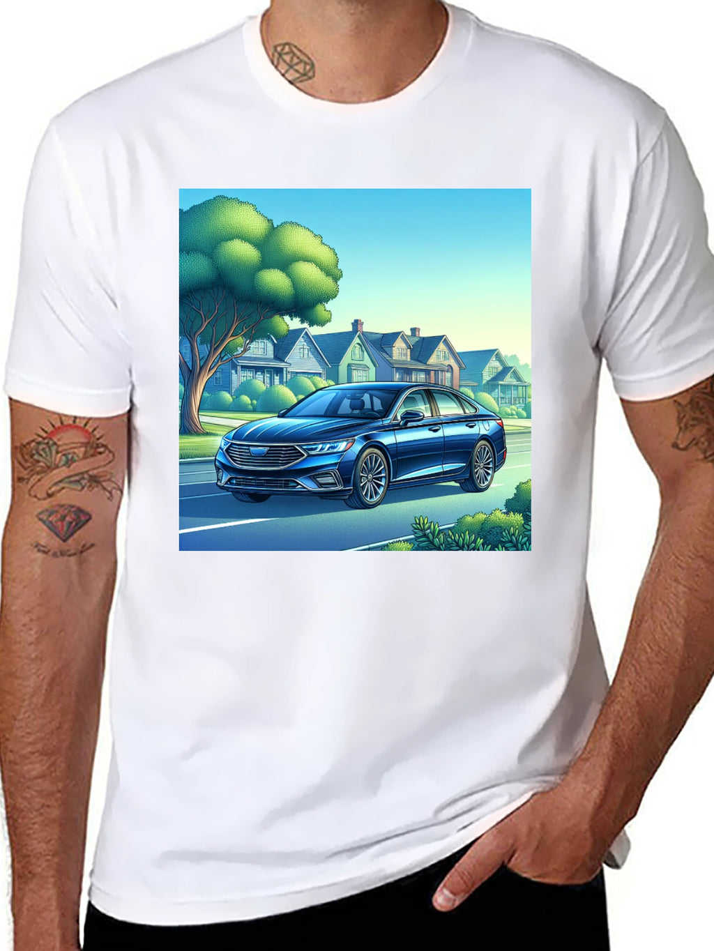 Car Design Black T-Shirt