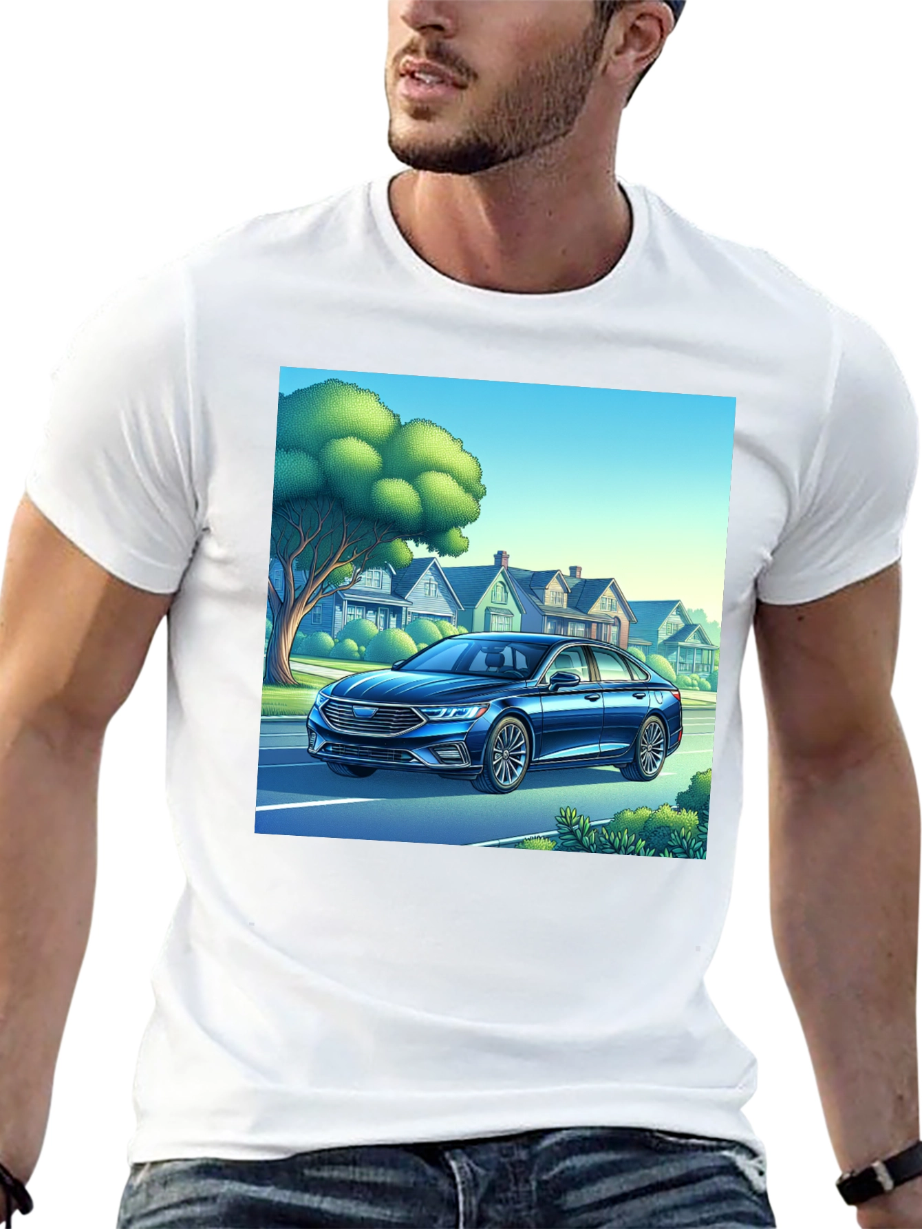 Car Design Black T-Shirt