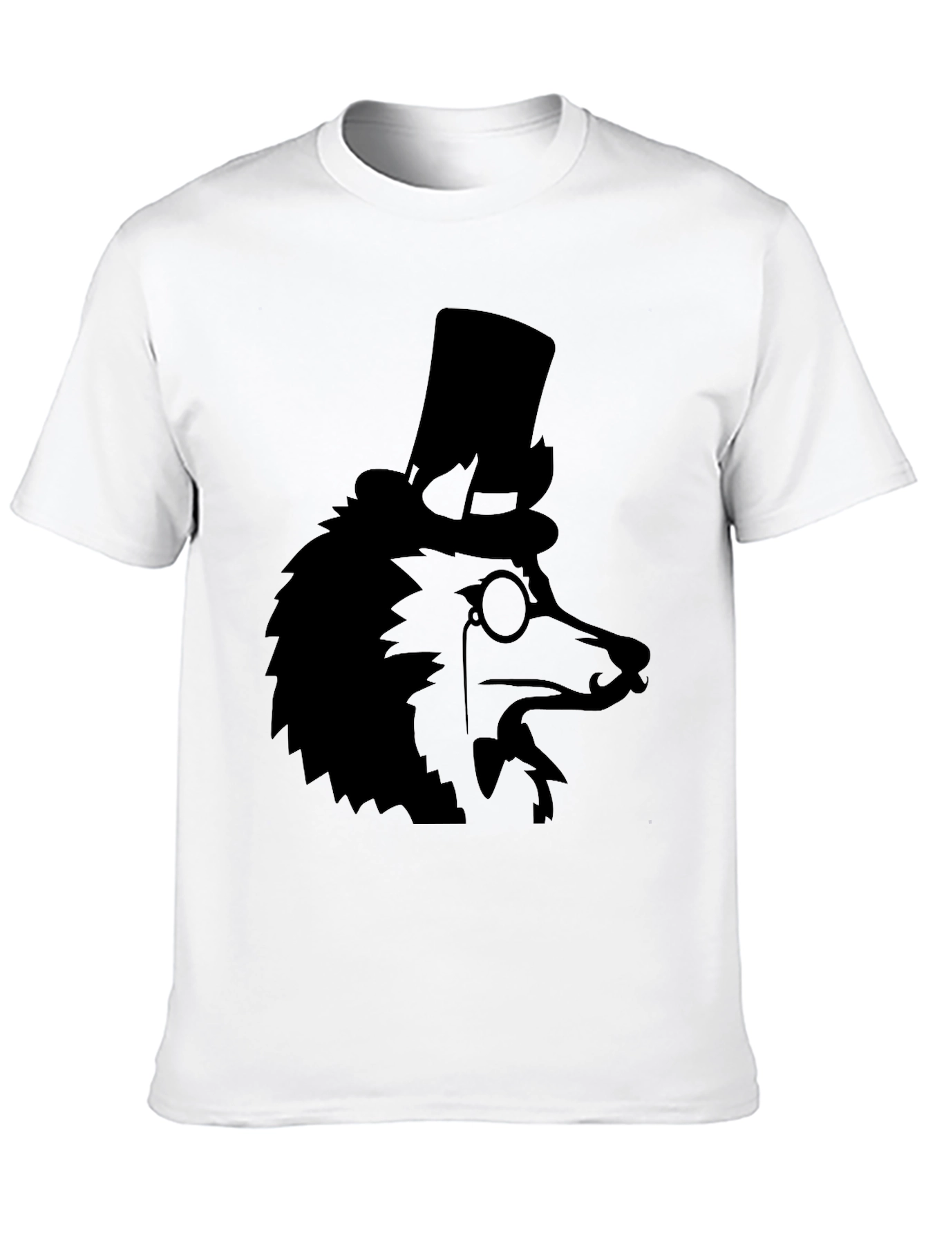 Dapper Dog Top Hat T-Shirt - Black
