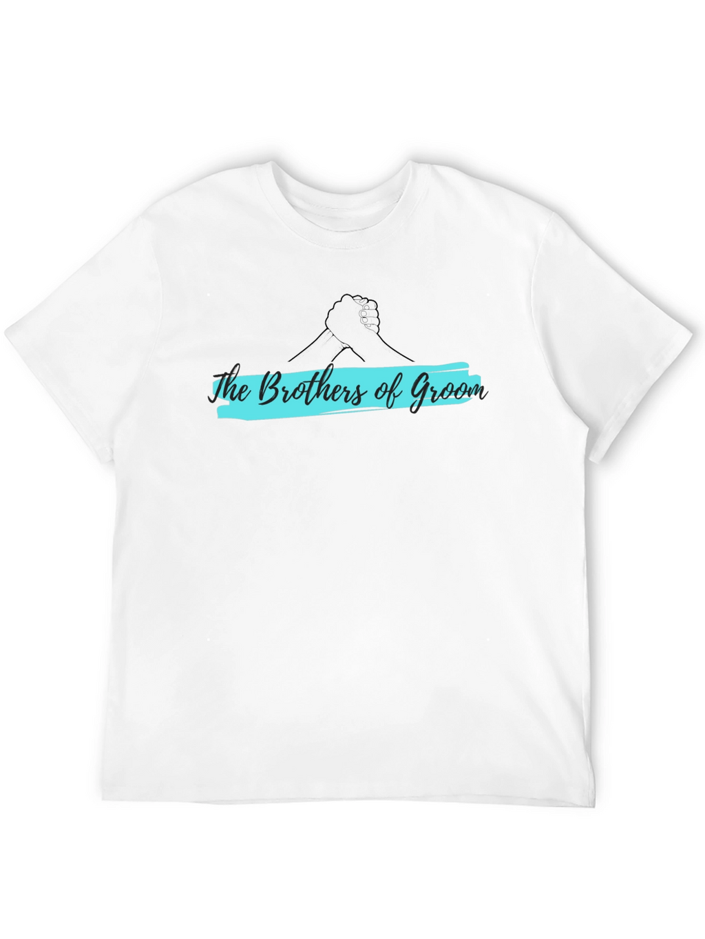 Brothers of Groom Black Crew Neck T-Shirt