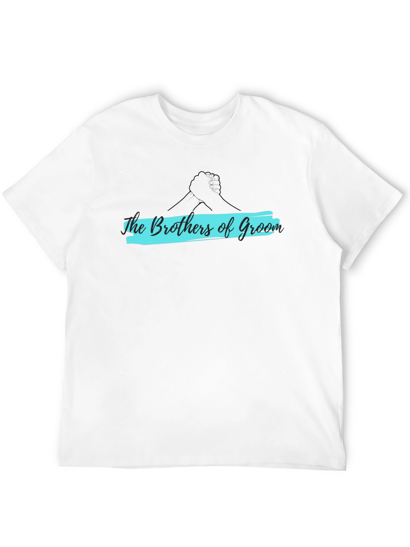 Brothers of Groom Black Crew Neck T-Shirt