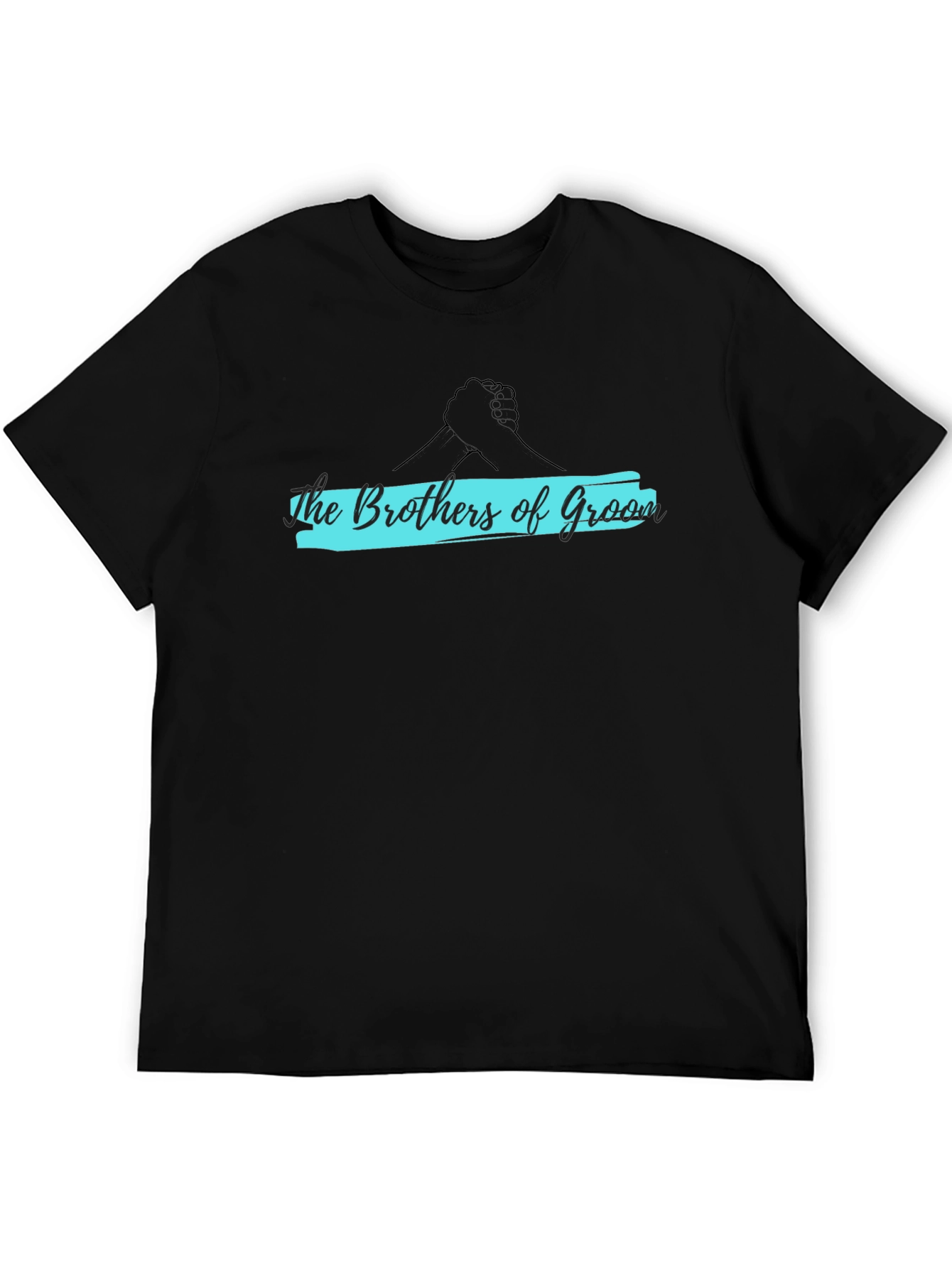 Brothers of Groom Black Crew Neck T-Shirt
