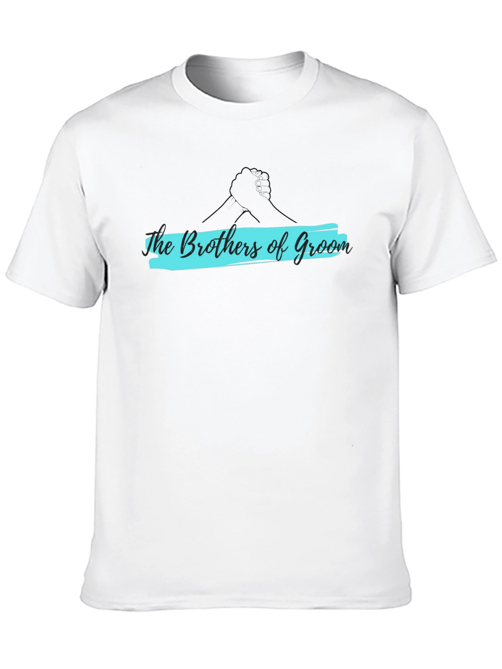 Brothers of Groom Black Crew Neck T-Shirt