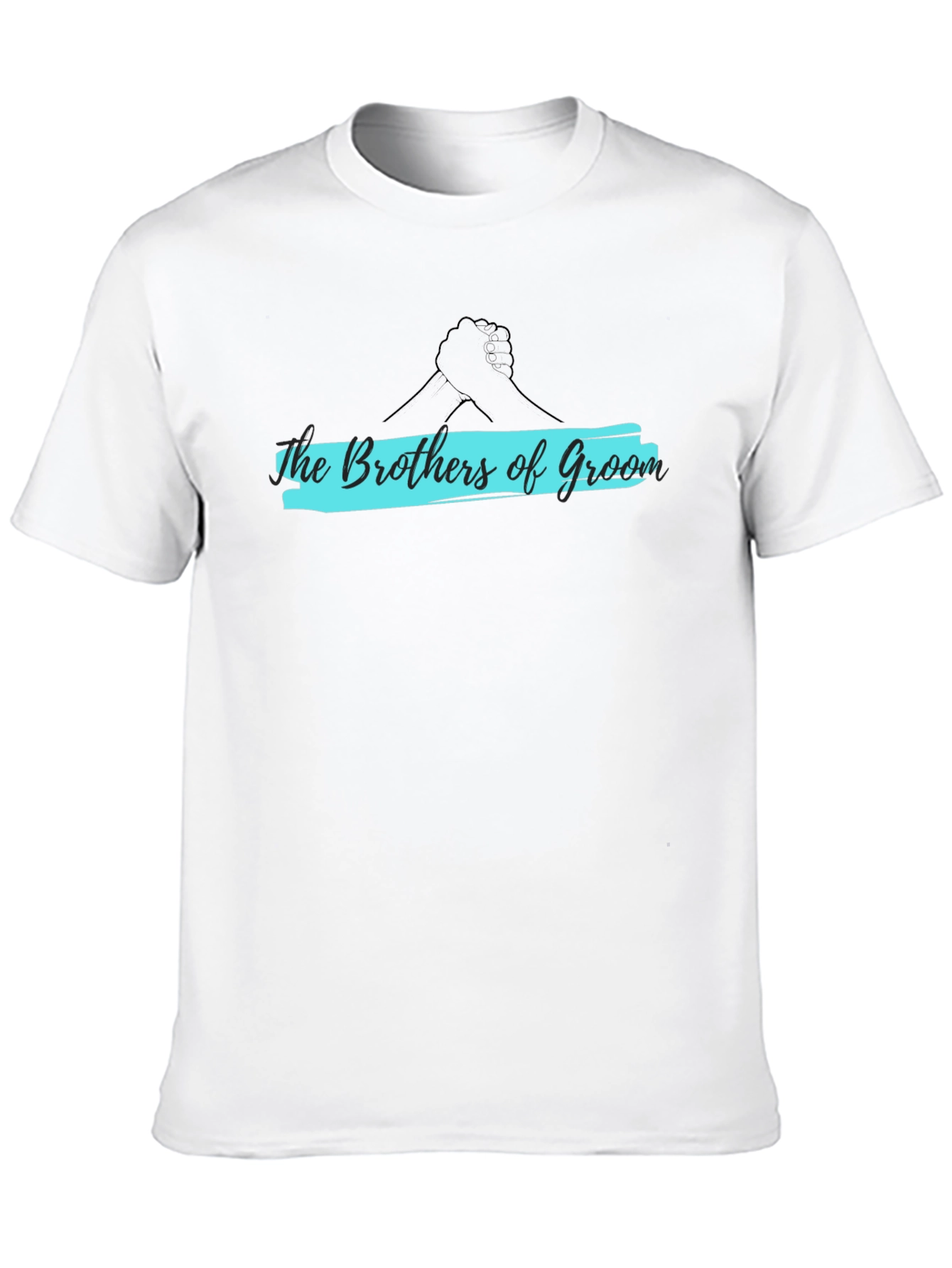 Brothers of Groom Black Crew Neck T-Shirt