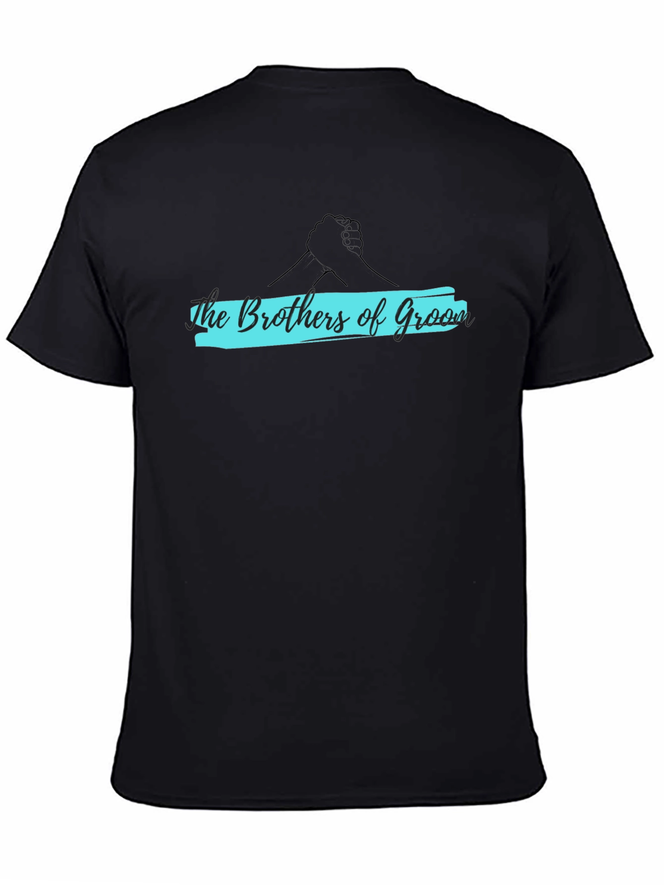 Brothers of Groom Black Crew Neck T-Shirt