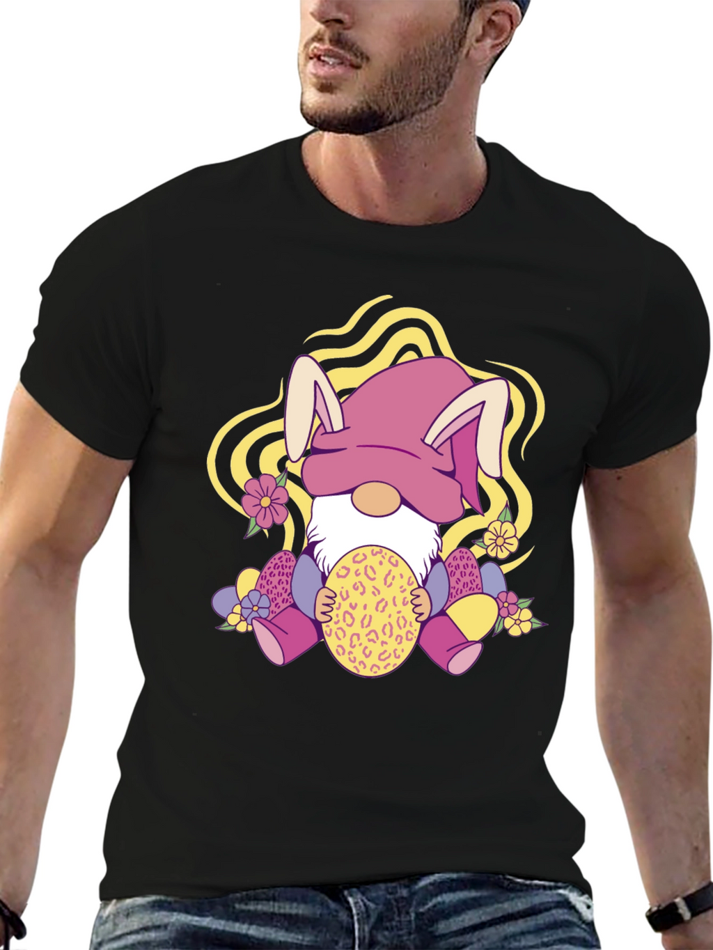 Easter Gnome T-Shirt - Cute Bunny Design