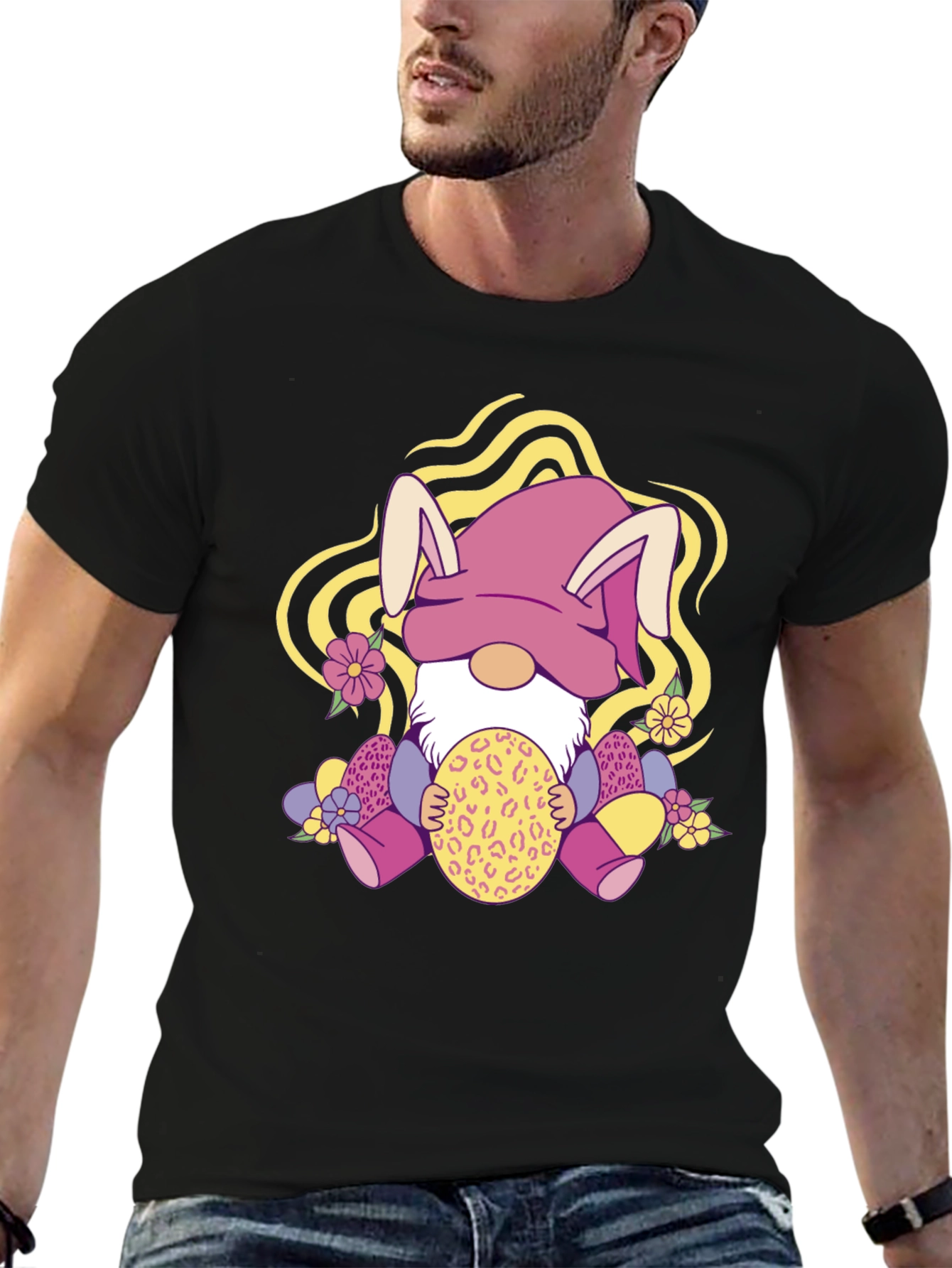 Easter Gnome T-Shirt - Cute Bunny Design