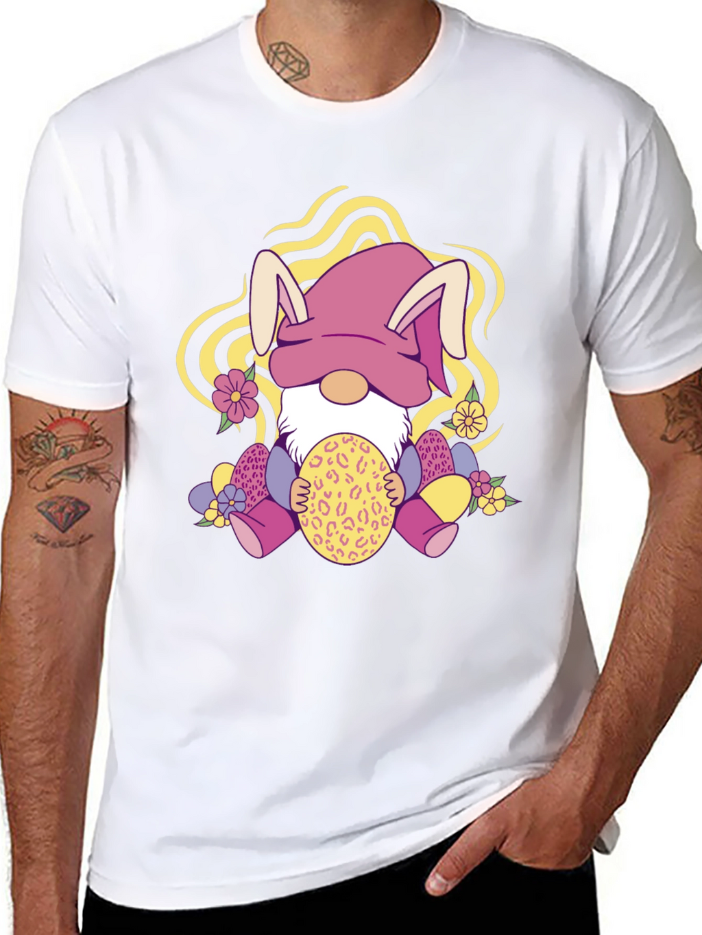 Easter Gnome T-Shirt - Cute Bunny Design