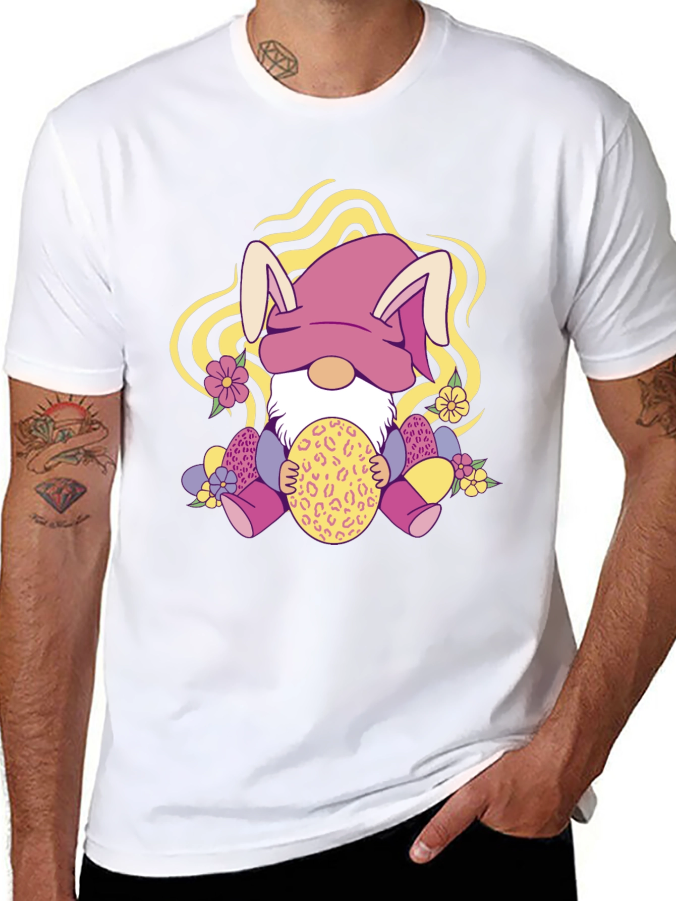 Easter Gnome T-Shirt - Cute Bunny Design